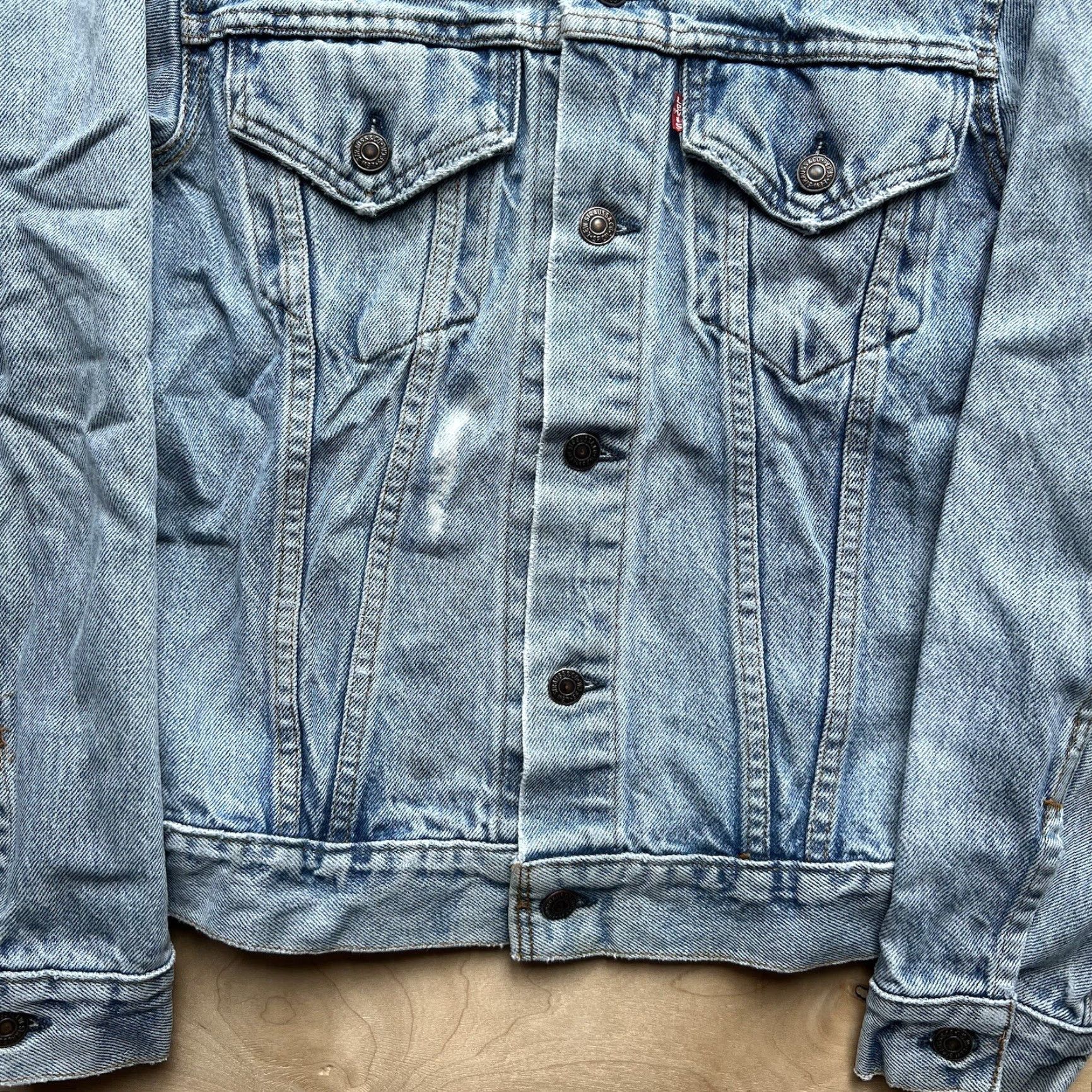 Levi's Vintage Levi's Jacket Blue S 80s David Lee Roth World Tour Eat em Smile Grunge Overcoat Denim Cotton Button Size US S / EU 44-46 / 1 - 4 Thumbnail