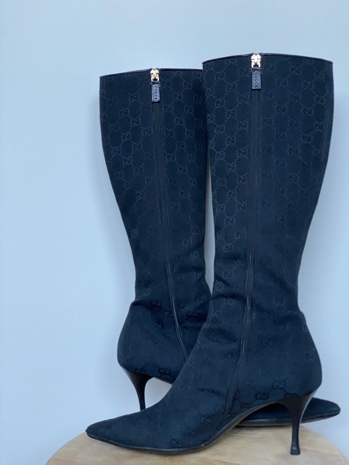 Gucci × Vintage Gucci Vintage Full Monogram GG Boots in Black Size US 8 / IT 38 - 5 Thumbnail