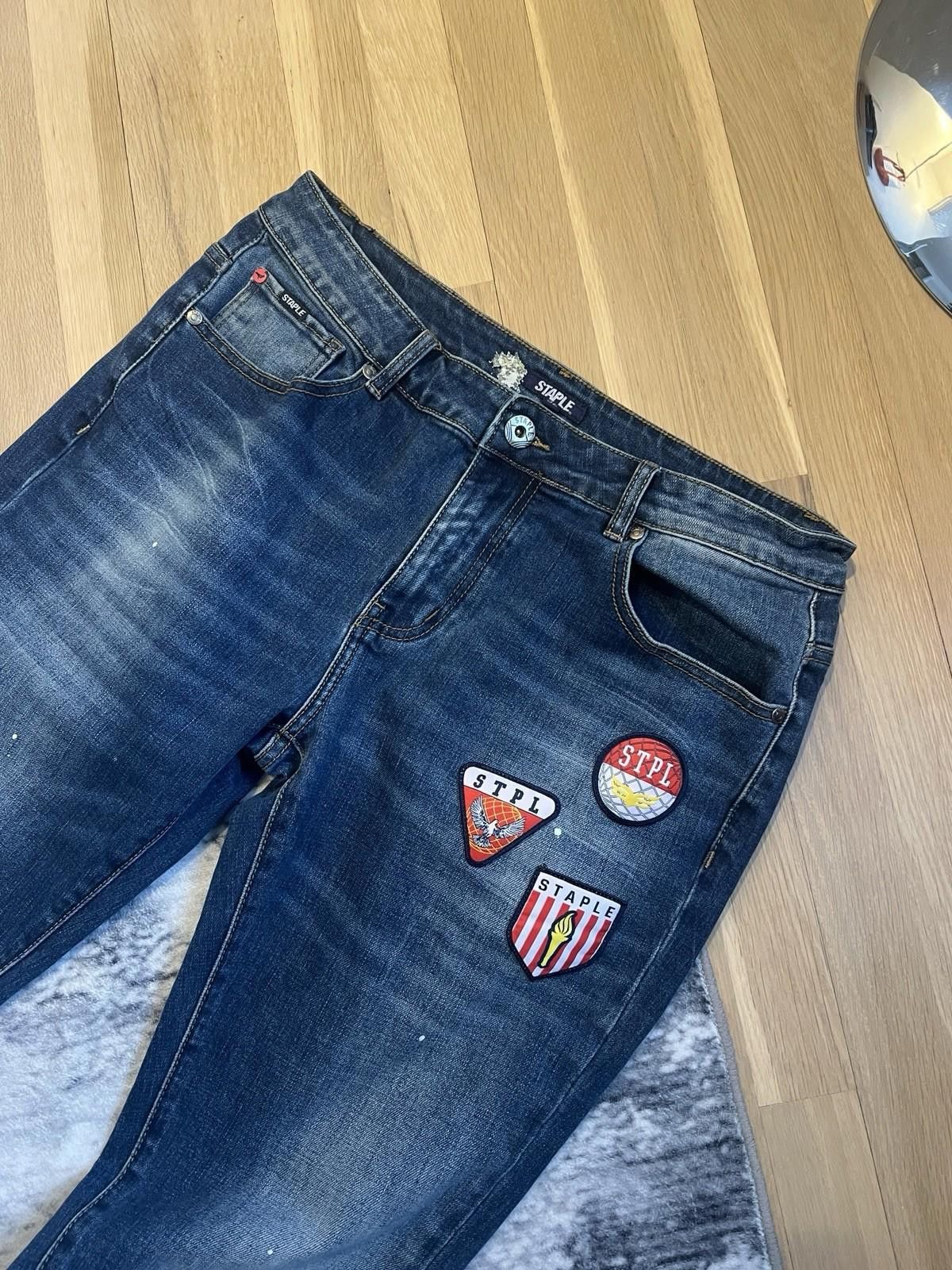 Staple Staple Pigeon Mens Embroidered Patch Denim Jeans Size 32x32 Size US 32 / EU 48 - 2 Thumbnail