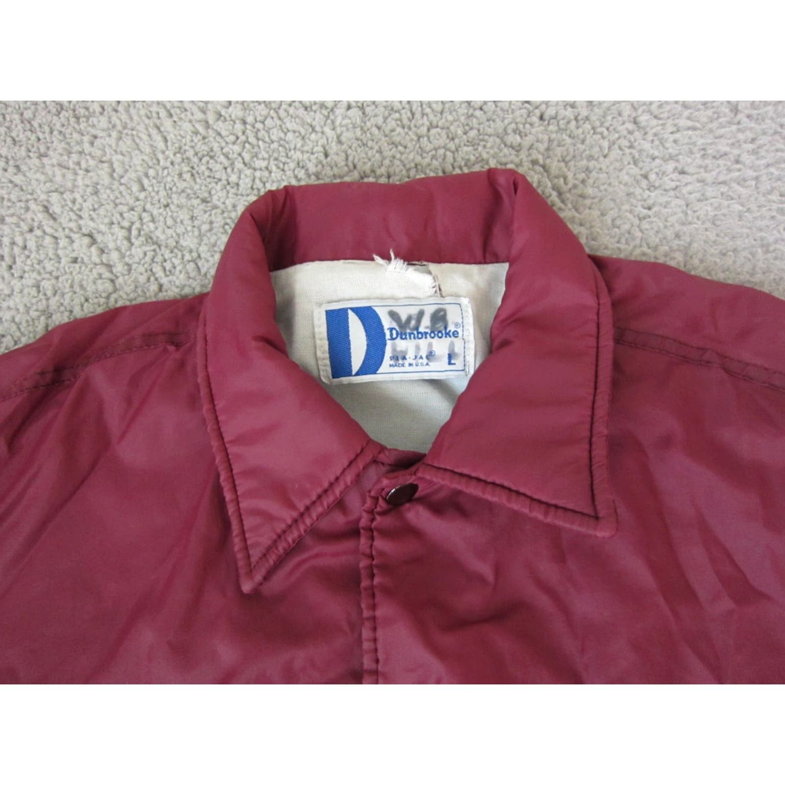 Vintage VINTAGE Baptist Church Jacket Mens Large Red Burgundy 80s Bomber Satin USA Made Size US L / EU 52-54 / 3 - 4 Thumbnail