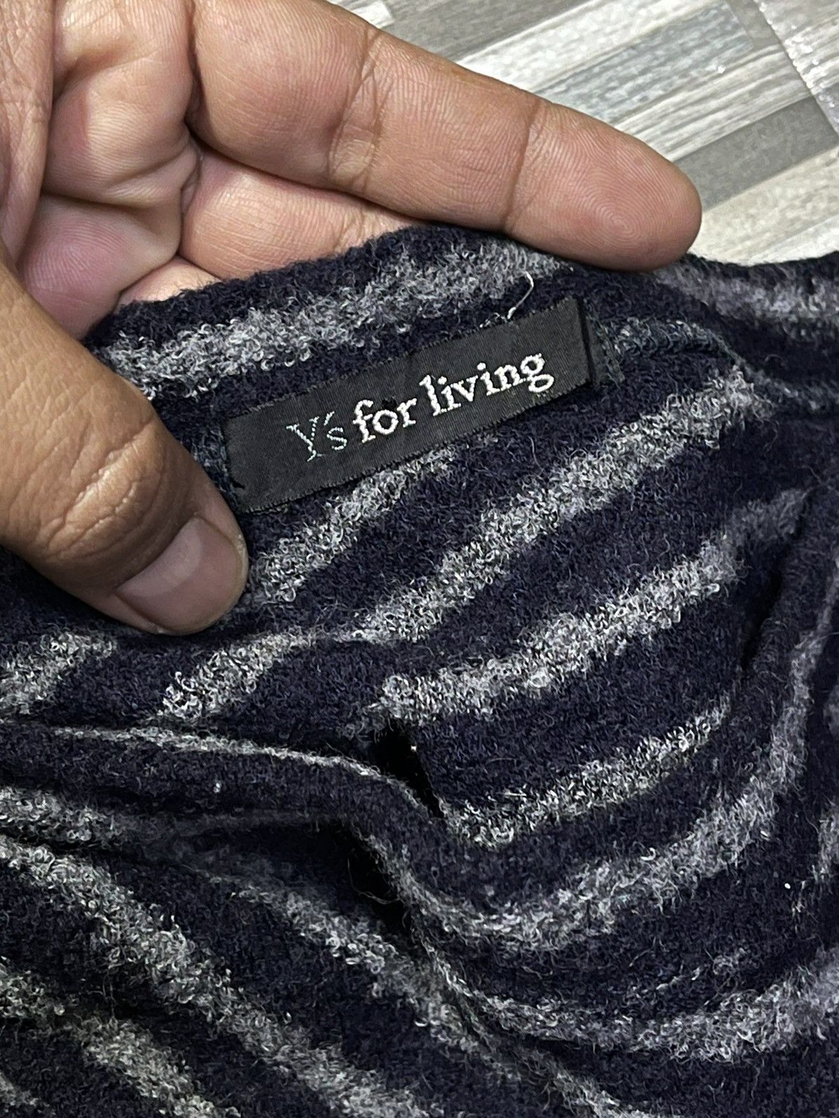 Yohji Yamamoto Vintage Y’s For Living Stripe Knit Wool Long Sleeve Size US L / EU 52-54 / 3 - 3 Thumbnail