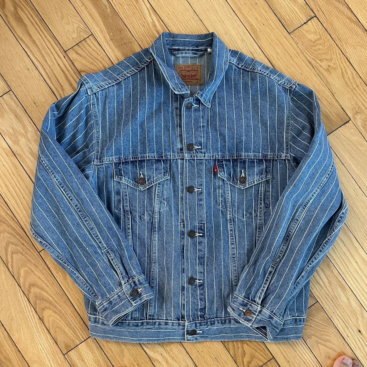 Supreme Supreme x Levi’s Pinstripe Trucker Jacket Medium Size US M / EU 48-50 / 2 - 2 Thumbnail