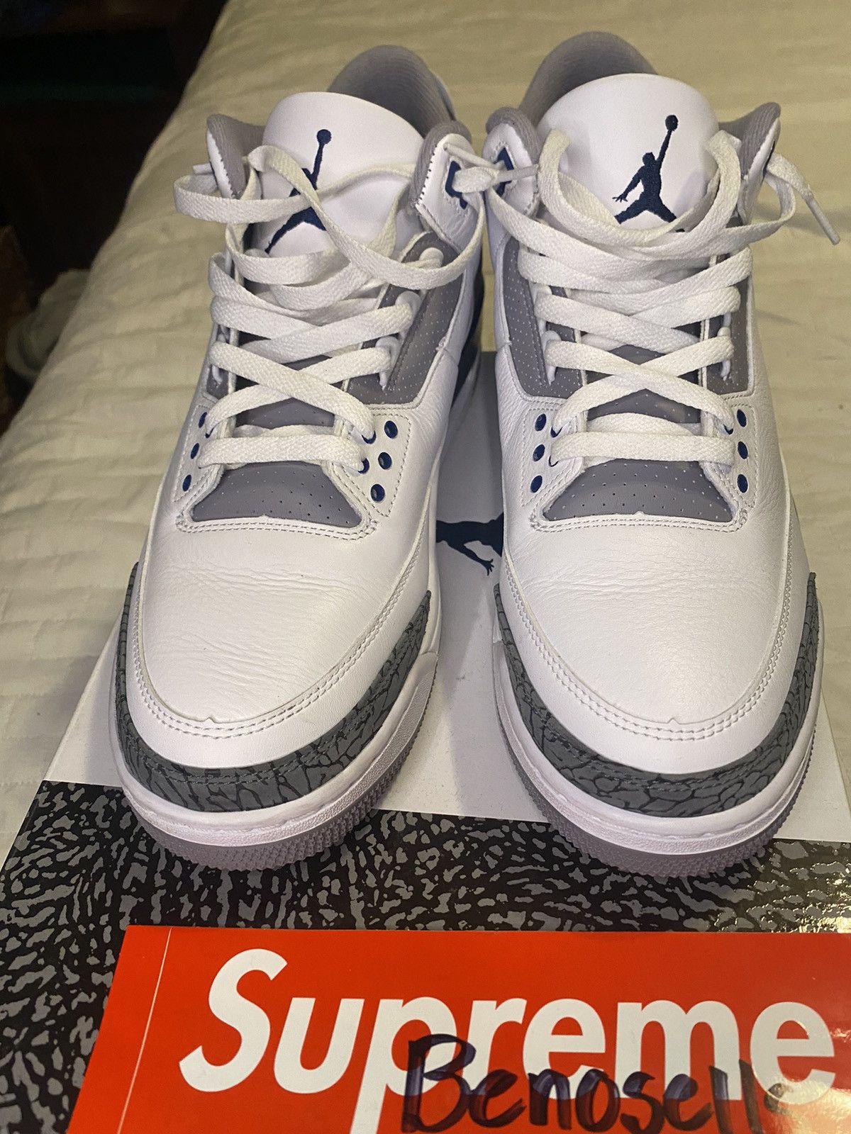 Jordan Brand Jordan 3 Retro “Midnight Navy” Size US 12 / EU 45 - 4 Thumbnail