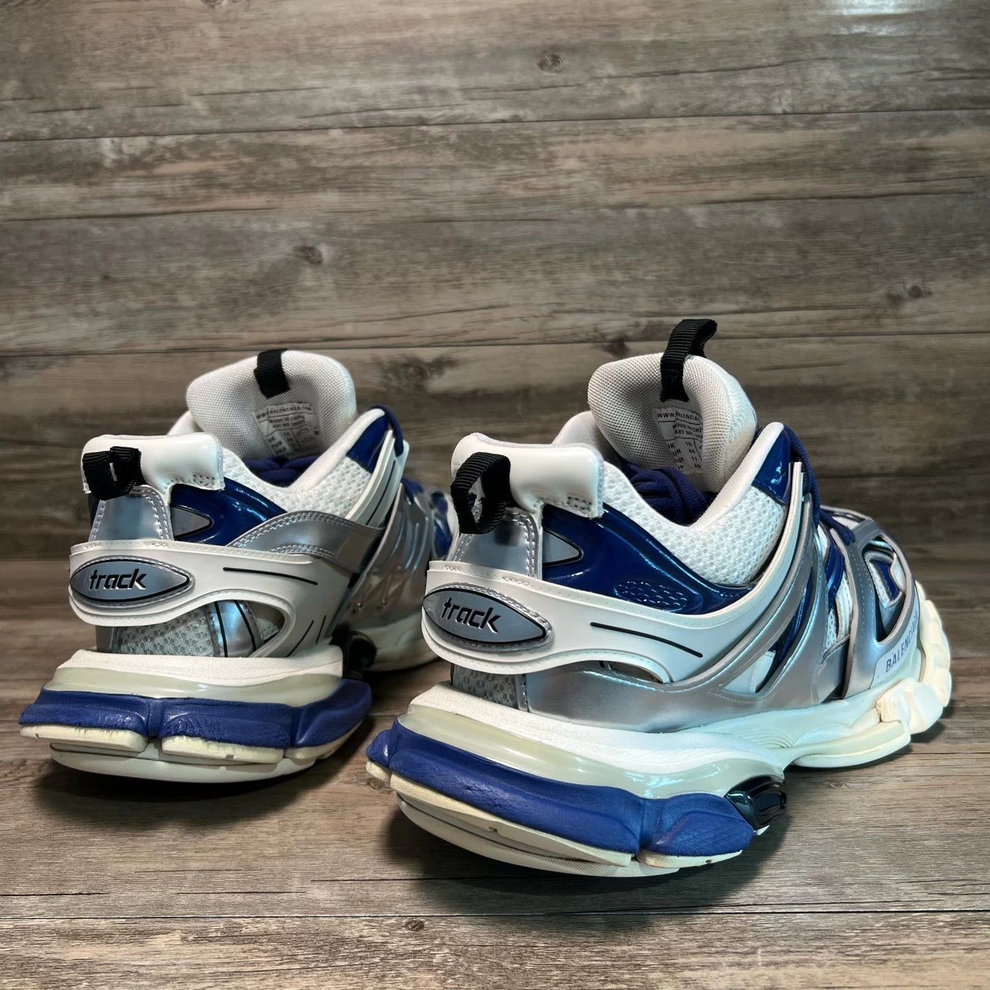 Balenciaga Balenciaga Track White Blue LED 44 97 New Size US 11 / EU 44 - 5 Thumbnail
