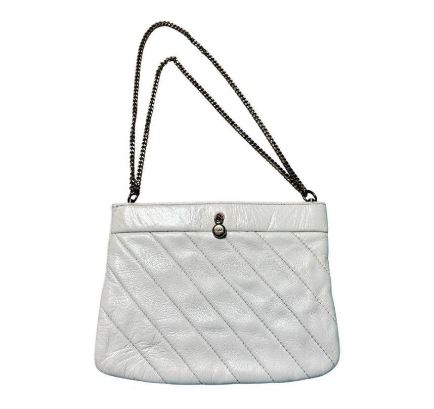 Other VTG Andé Quilted White Leather Shoulder Bag Gold Chain Strap Size ONE SIZE - 1 Thumbnail