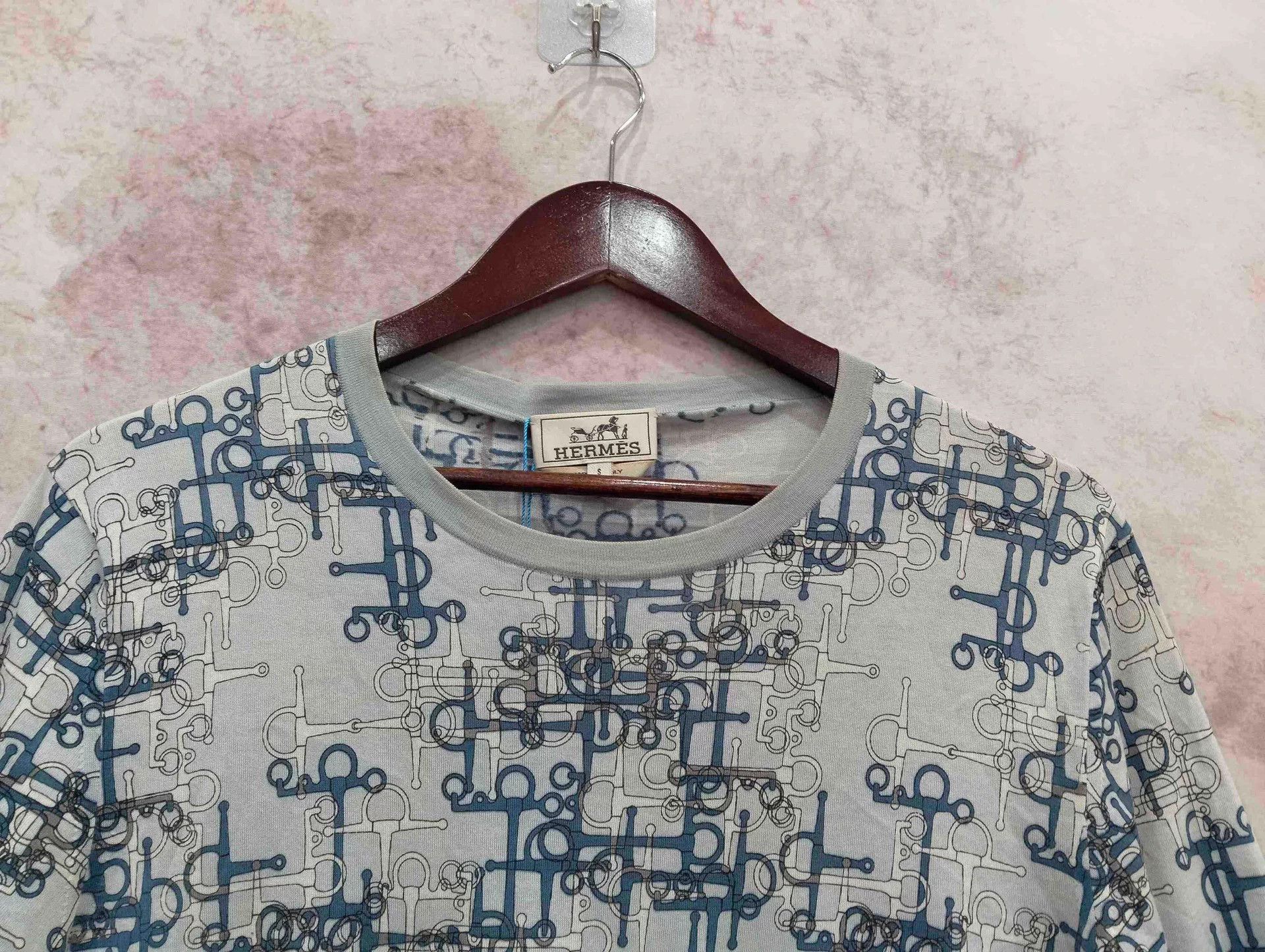 Hermes Printed Short Sleeve T-Shirt S