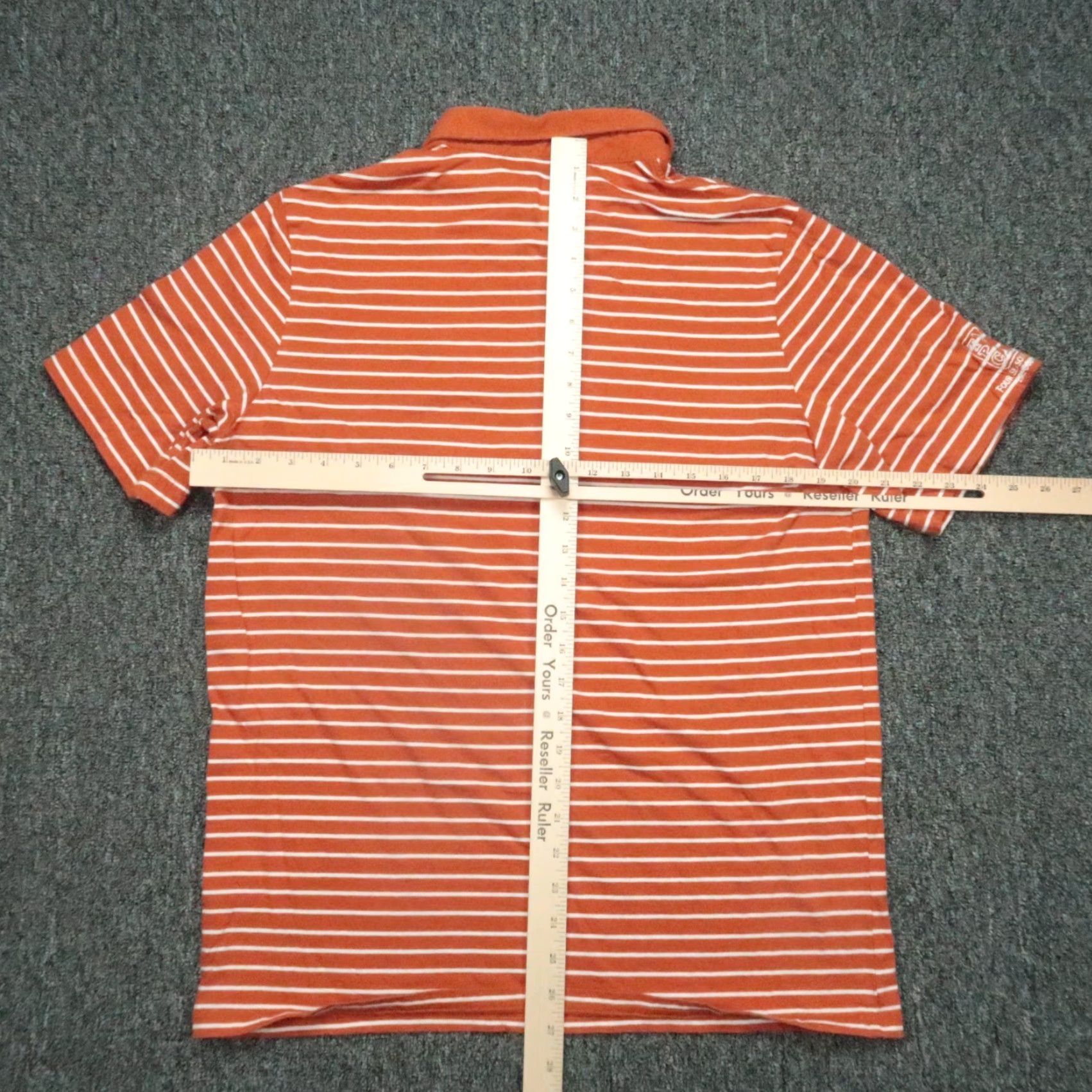 Vintage VINTAGE Criquet Shirt Men Medium Burnt Orange White Striped Players Performance Polo TPC Size US M / EU 48-50 / 2 - 5 Thumbnail