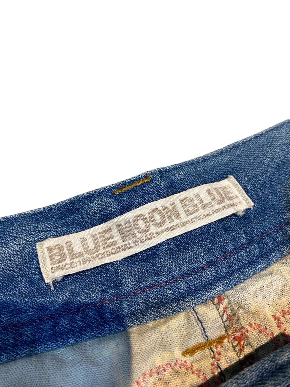 Hysteric Glamour VINTAGE BLUE MOON BLUE SPELL OUT JEANS Size US 32 / EU 48 - 7 Thumbnail