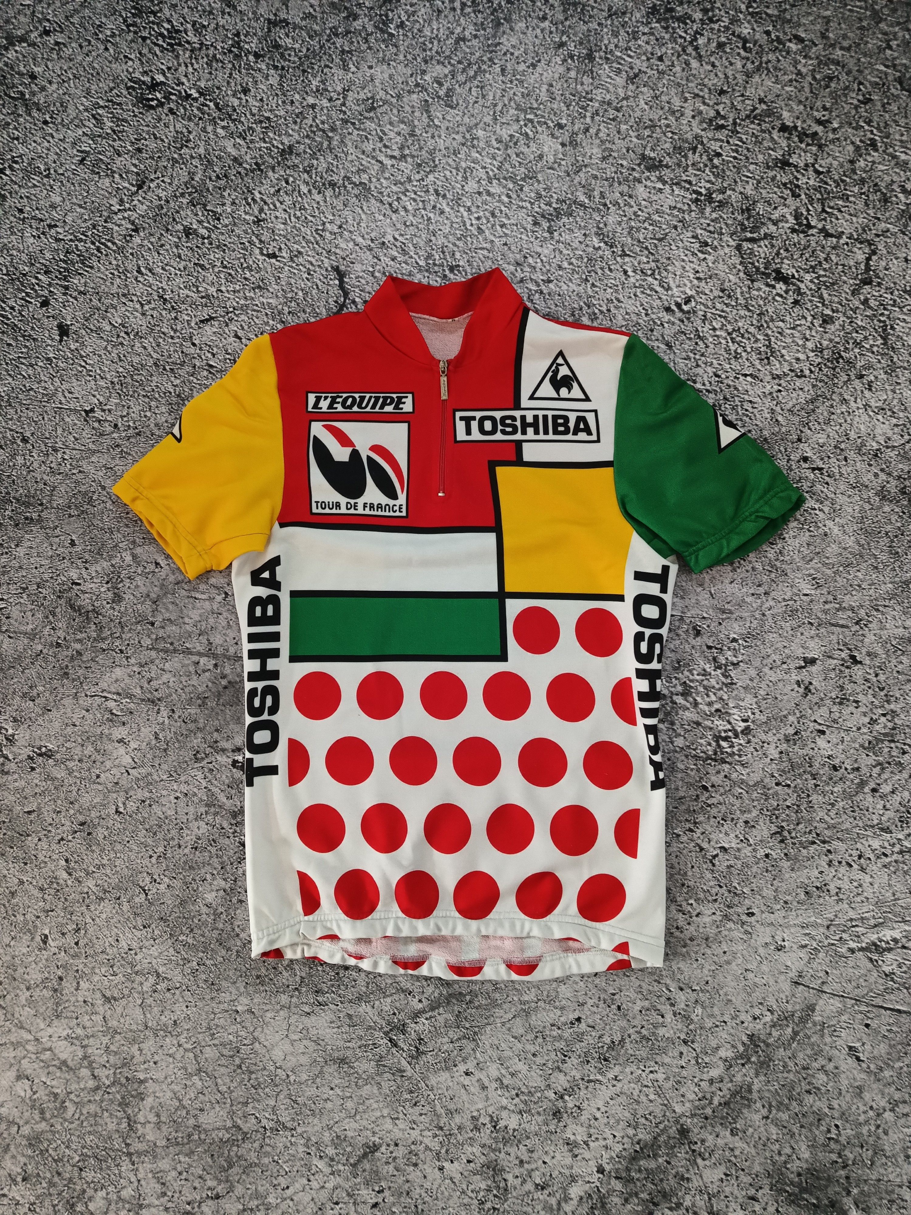 Vintage Vintage 80s/90sTour De France Toshiba Cycling Jersey Size US M / EU 48-50 / 2 - 1 Thumbnail