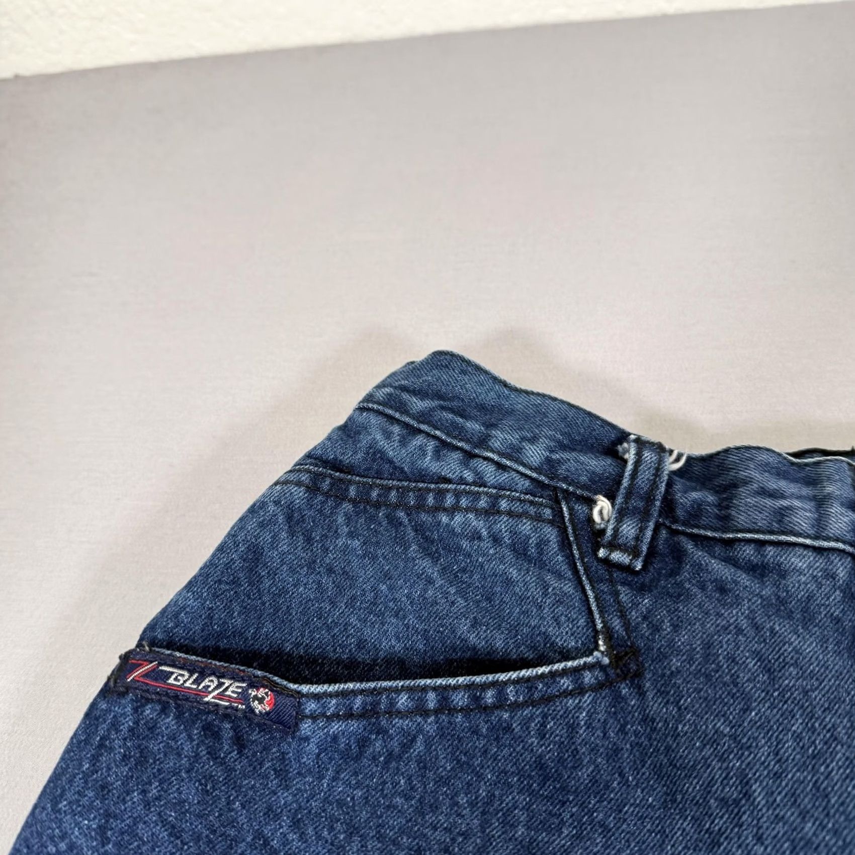 Denime VINTAGE Blaze Jeans Womens Jeans 90s Blue High Rise Slim Fit Denim Pants Western 90s Girls Womens Size 34" / US 12 / IT 48 - 3 Thumbnail