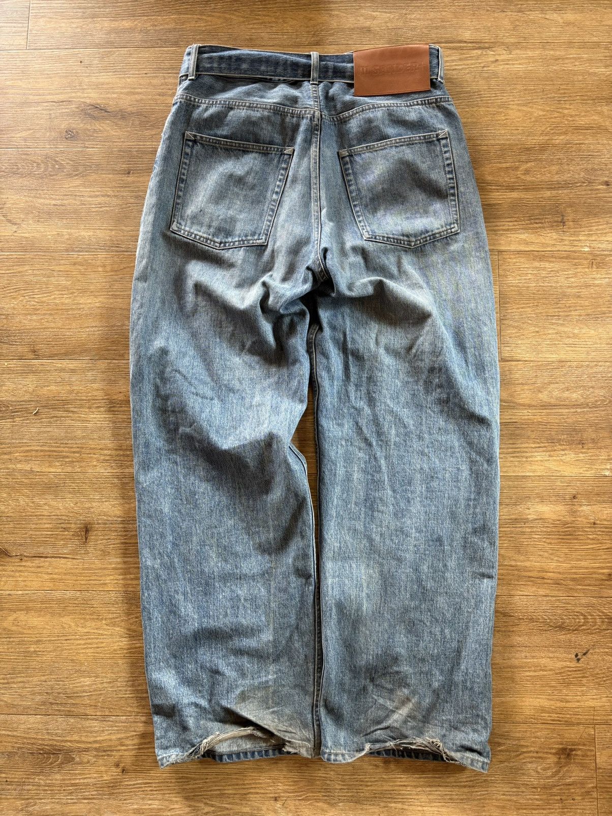 Jil Sander Jil Sander Wide Leg Belt Jeans Size US 30 / EU 46 - 2 Thumbnail