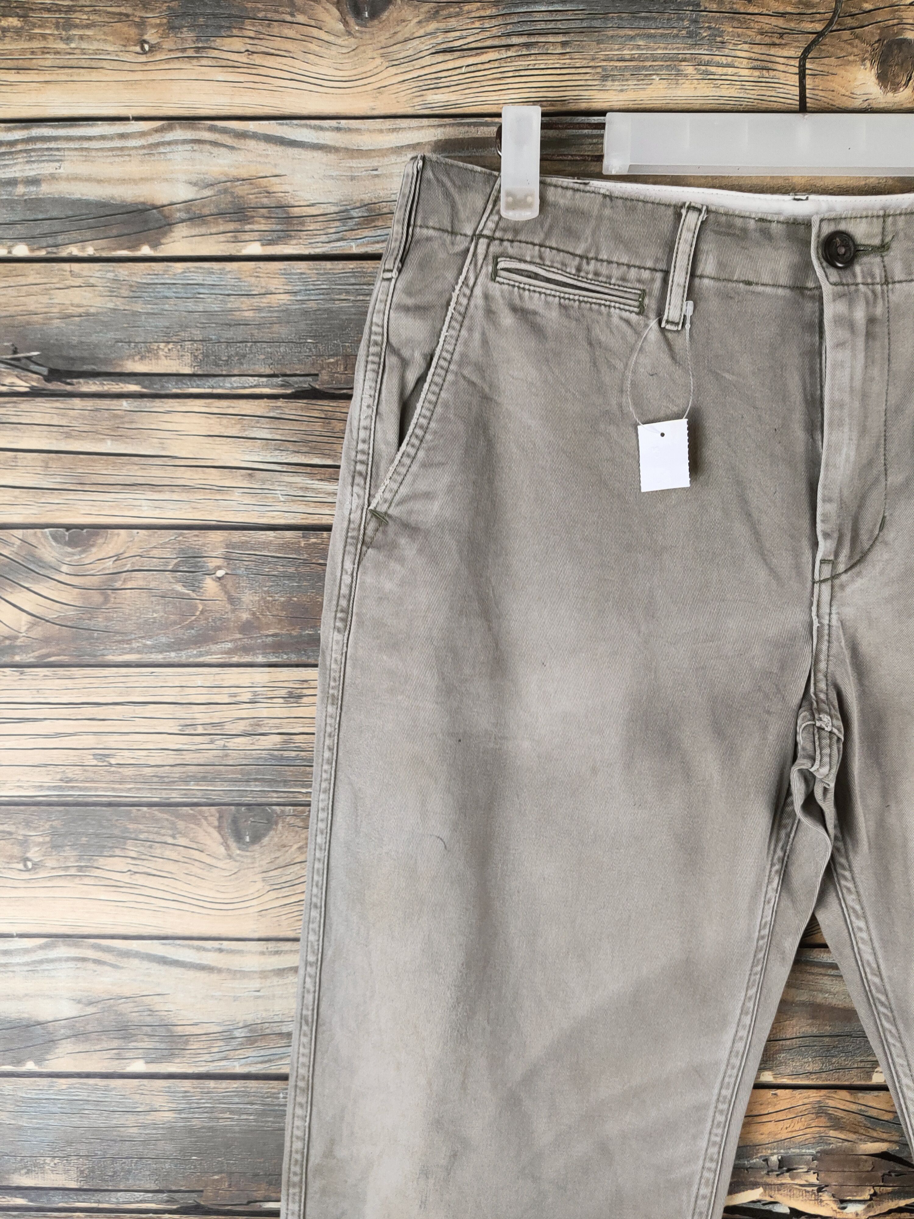 GU DL GU Olive Faded Multipocket Casual Pants #46-302 Size US 32 / EU 48 - 3 Thumbnail
