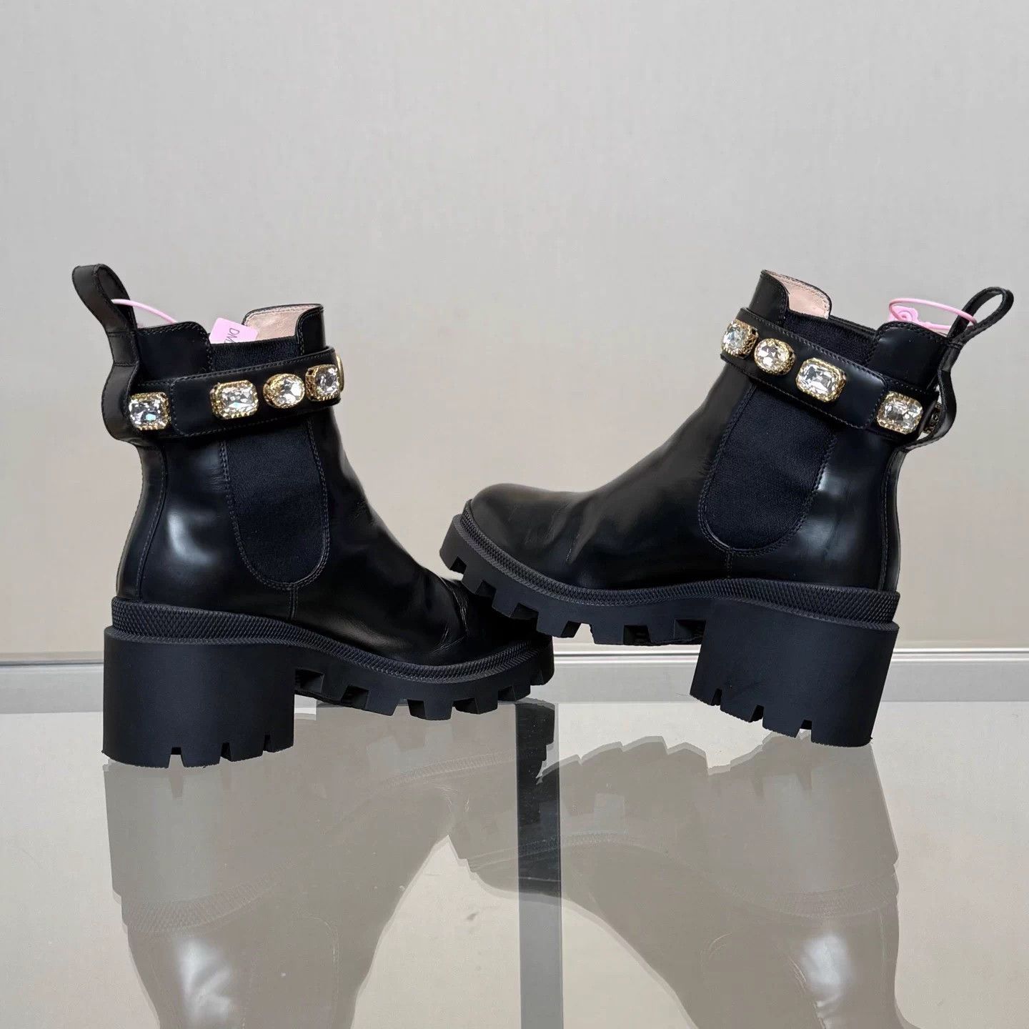 Gucci Gucci Double G Crystal Chelsea Boot 36 DM1723 Size US 5 / IT 35 - 6 Thumbnail