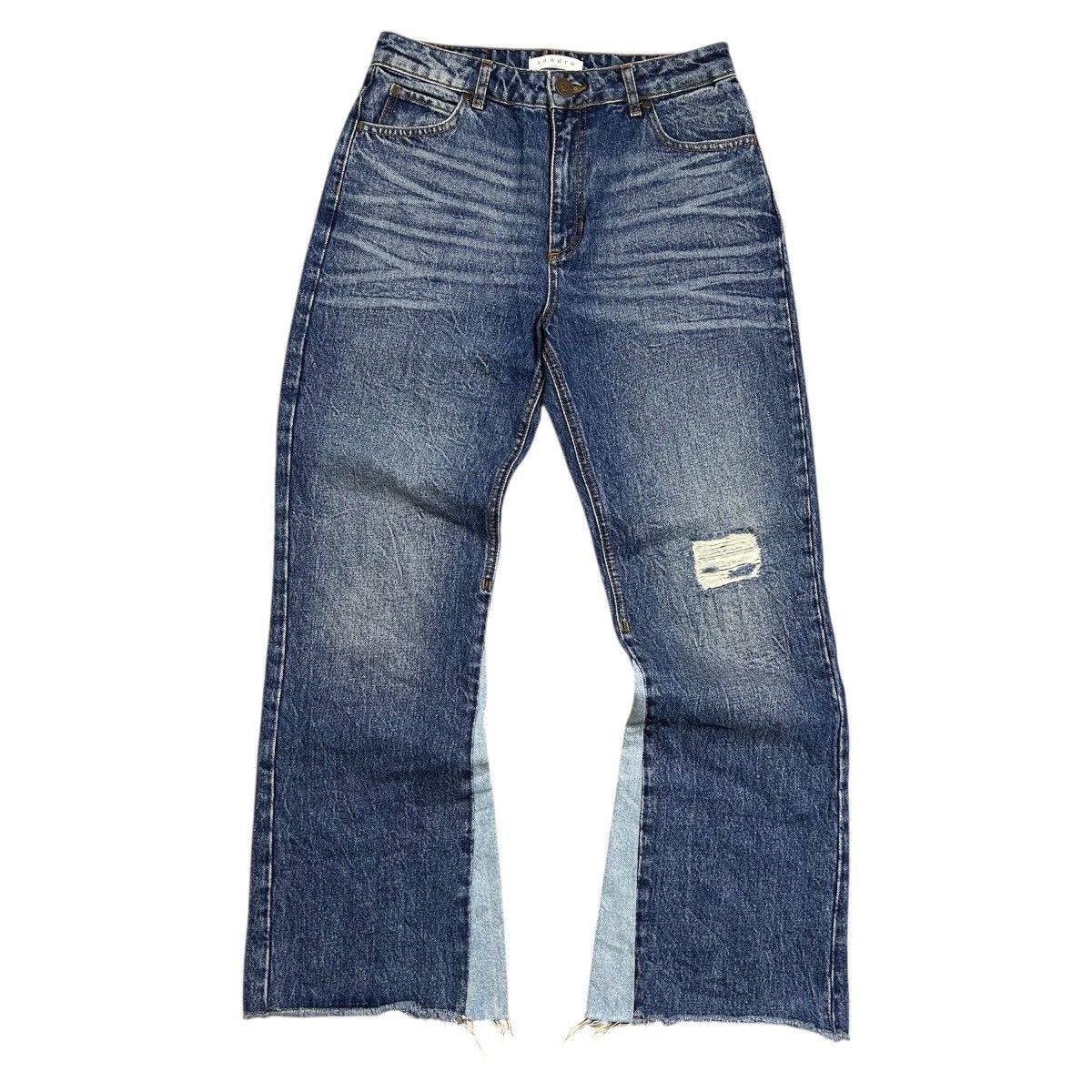 Sandro Sandro Paris Distressed Flared Denim Pants Size US 29 - 1 Thumbnail
