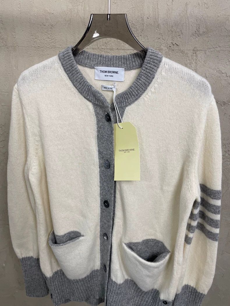 Thom Browne Thom Browne Beige grey wool sweater Size XS / US 0-2 / IT 36-38 - 3 Thumbnail