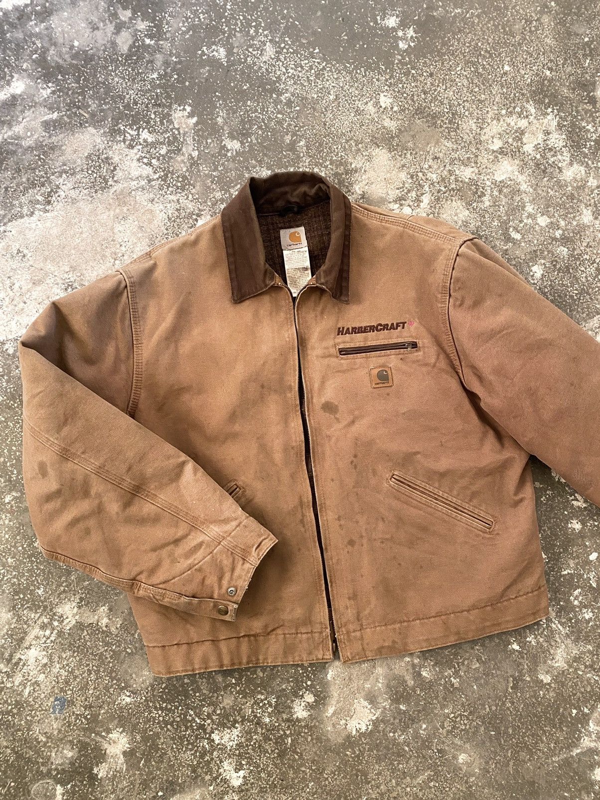 Carhartt 90s Vintage Carhartt Detroit Work Trashed Jacket J97 BRN Size US L / EU 52-54 / 3 - 17 Thumbnail