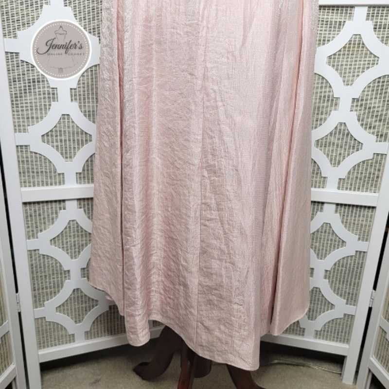 Adrianna Papell Adrianna Papell Blush Pink Shimmer Embroidered Bodice Dress Size XL / US 12-14 / IT 48-50 - 16 Thumbnail