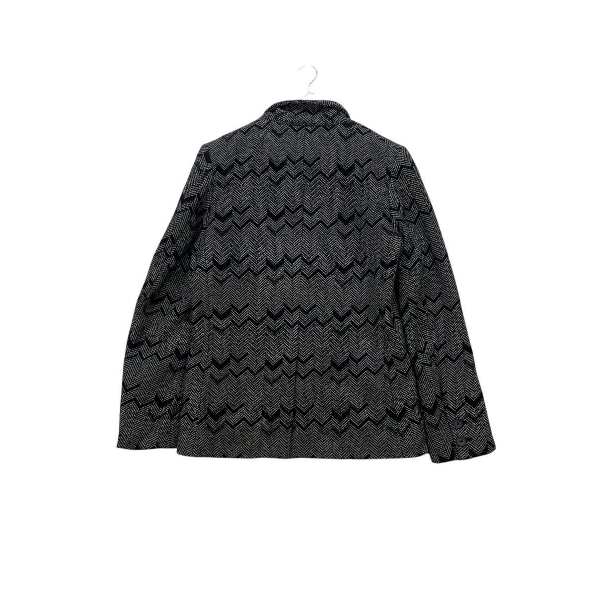 Yohji Yamamoto 💥Jacket By Dulcamara Herringbone V Pattern Wool Jacket Size M / US 6-8 / IT 42-44 - 3 Thumbnail