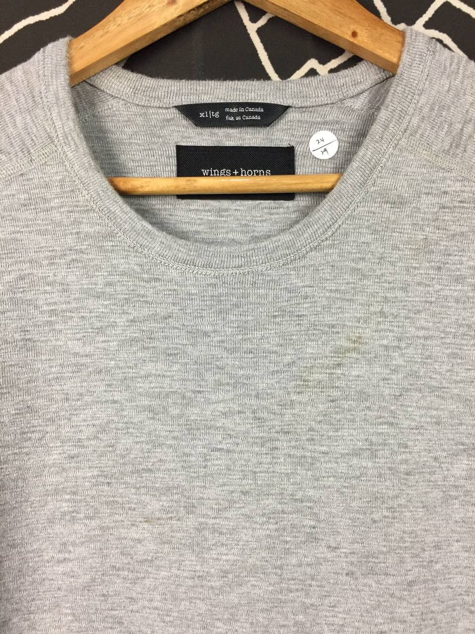 Wings + Horns Wings + Horns Made in Canada Slub Curved Hem Crew Neck Tee Size US XL / EU 56 / 4 - 5 Thumbnail