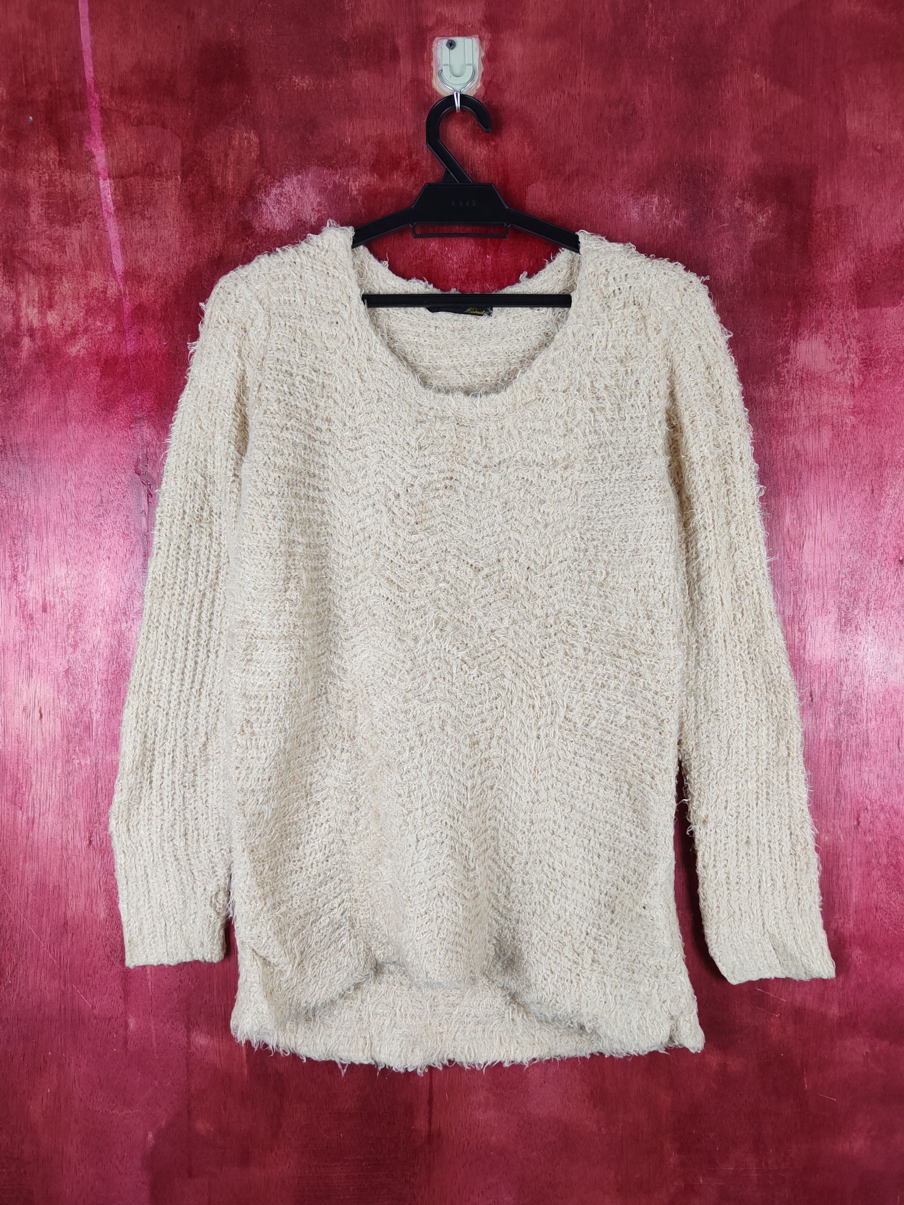 Homespun Knitwear Moderate Light Brown Shag Shaggy Fur Mohair Knitwear #S2163 Size M / US 6-8 / IT 42-44 - 1 Thumbnail
