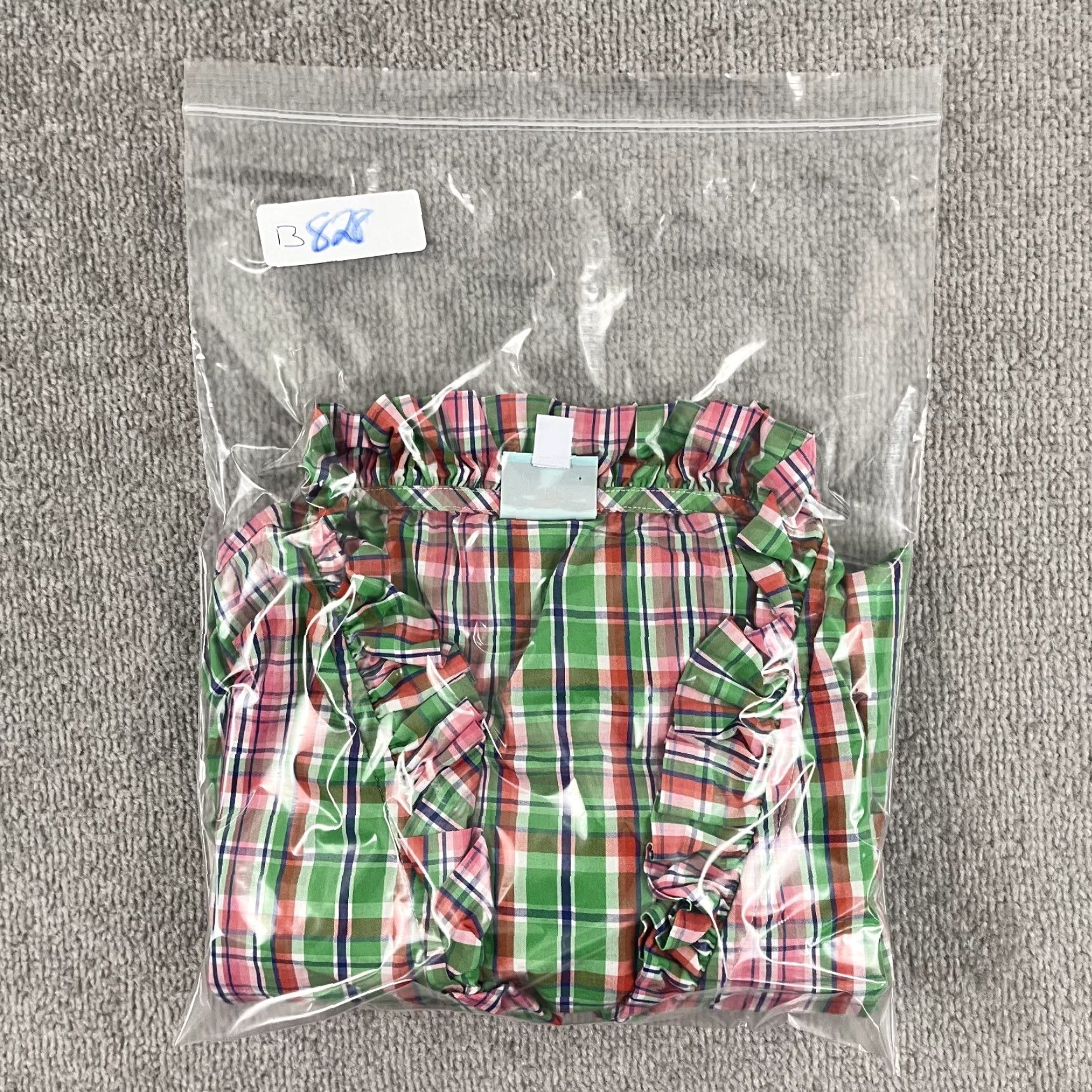Pinko Haley & The Hound Blouse Womens XL Multicolor Plaid Ruffle V-Neck Top Casual 3/4 Sleeve Size XL / US 12-14 / IT 48-50 - 8 Thumbnail