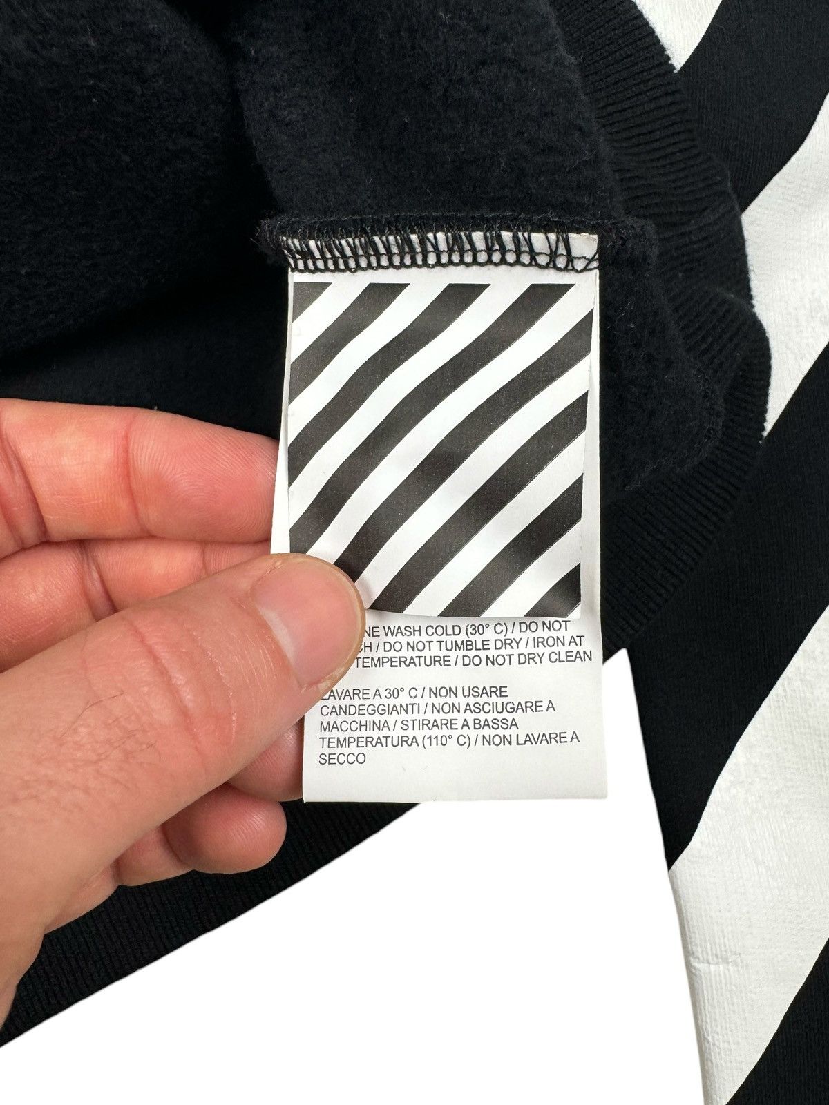 Off-White Off-White Bernini Diagonal Business Casual Pullover Hoodie Size US XS / EU 42 / 0 - 14 Thumbnail