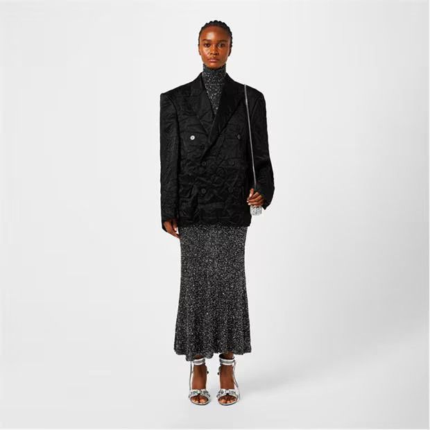Balenciaga o1g2r1mq0924 Double Breasted Crinkled Jackets in Black Size M / US 6-8 / IT 42-44 - 6 Thumbnail