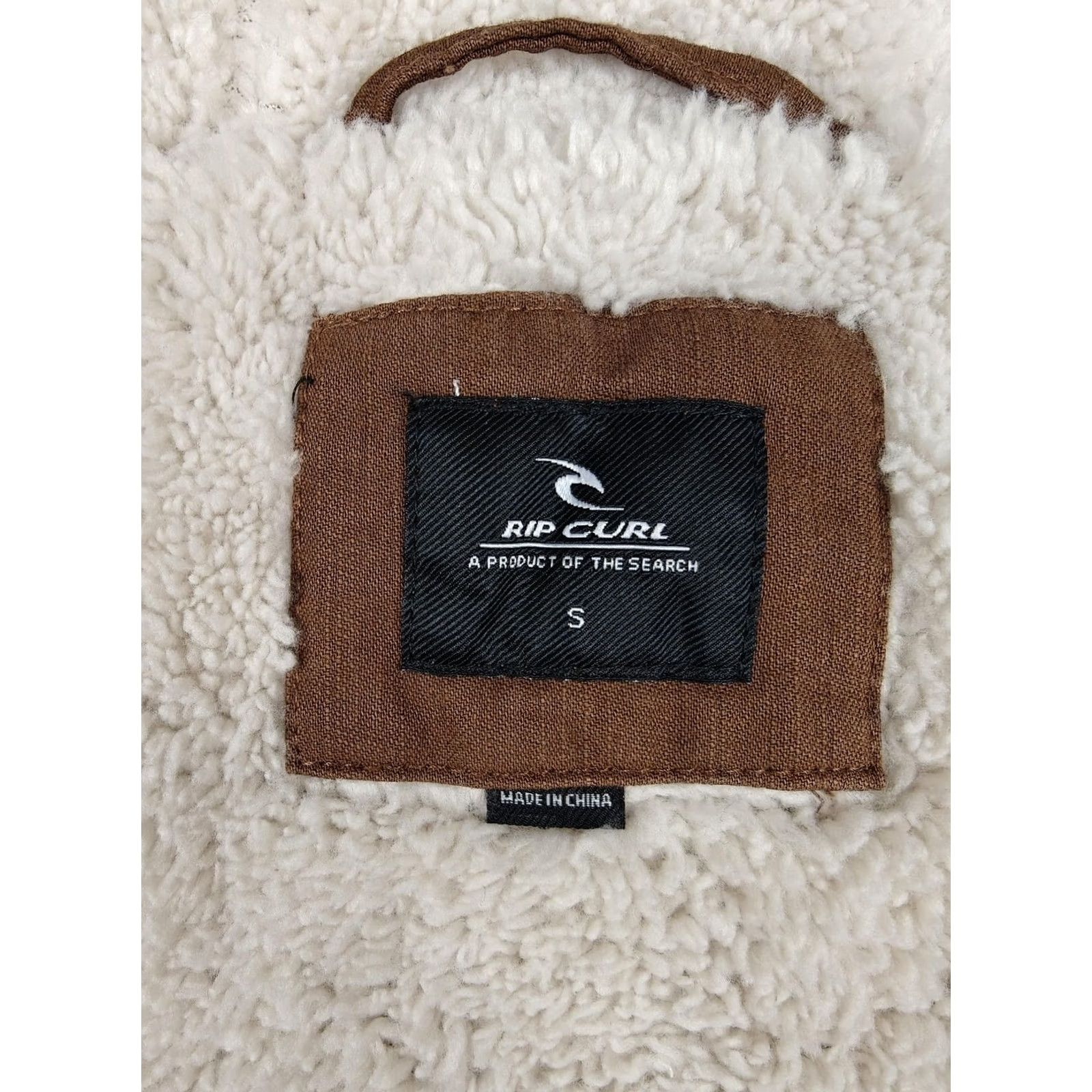 Rip Curl Rip Curl Jacket Mens Small Brown Hooded Rolling Thunder Sherpa Lined Canvas New Size US S / EU 44-46 / 1 - 4 Thumbnail