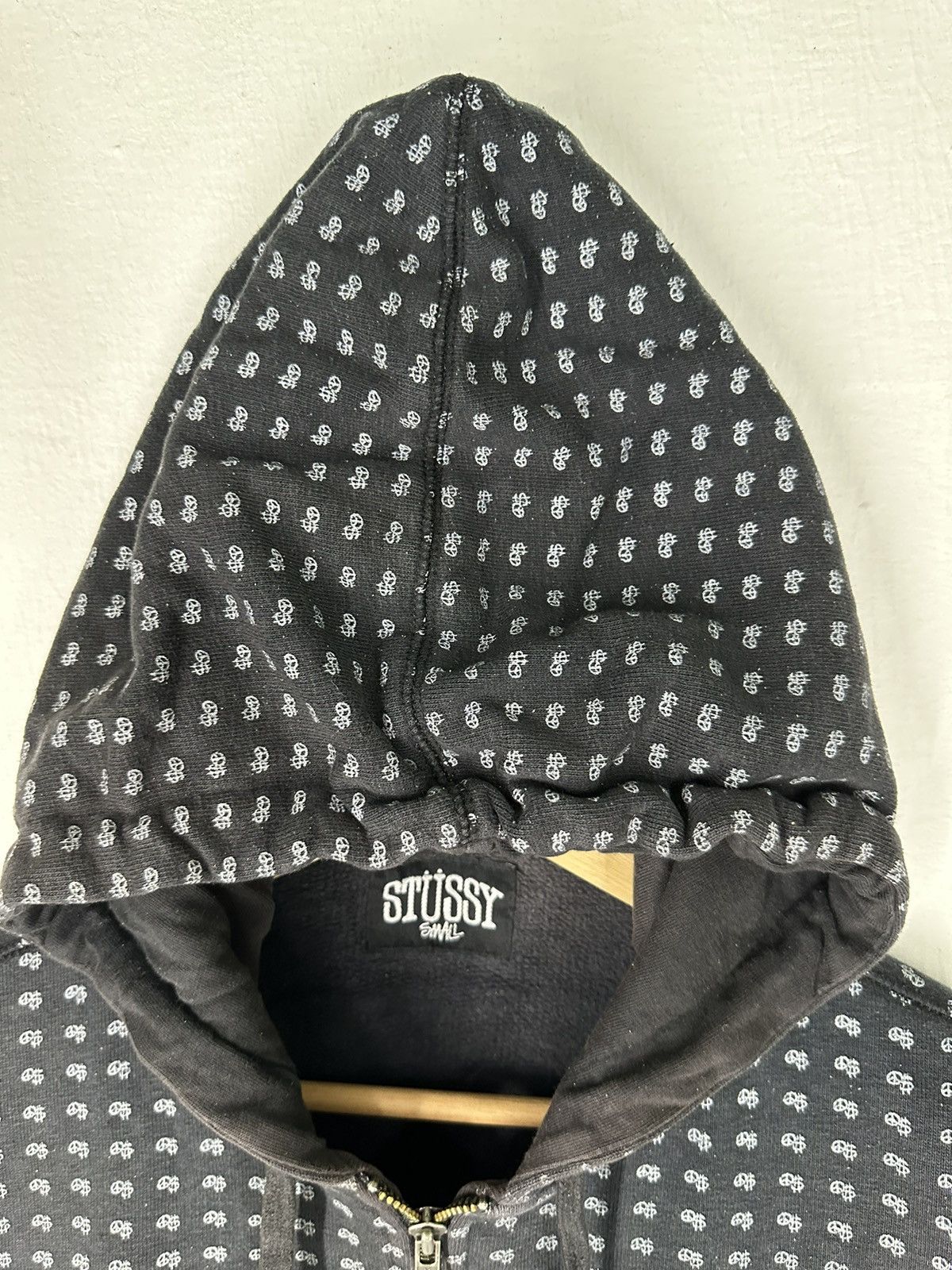 Stussy × Vintage Vintage Stussy Overprint Money SS Hoodie Size US S / EU 44-46 / 1 - 4 Thumbnail