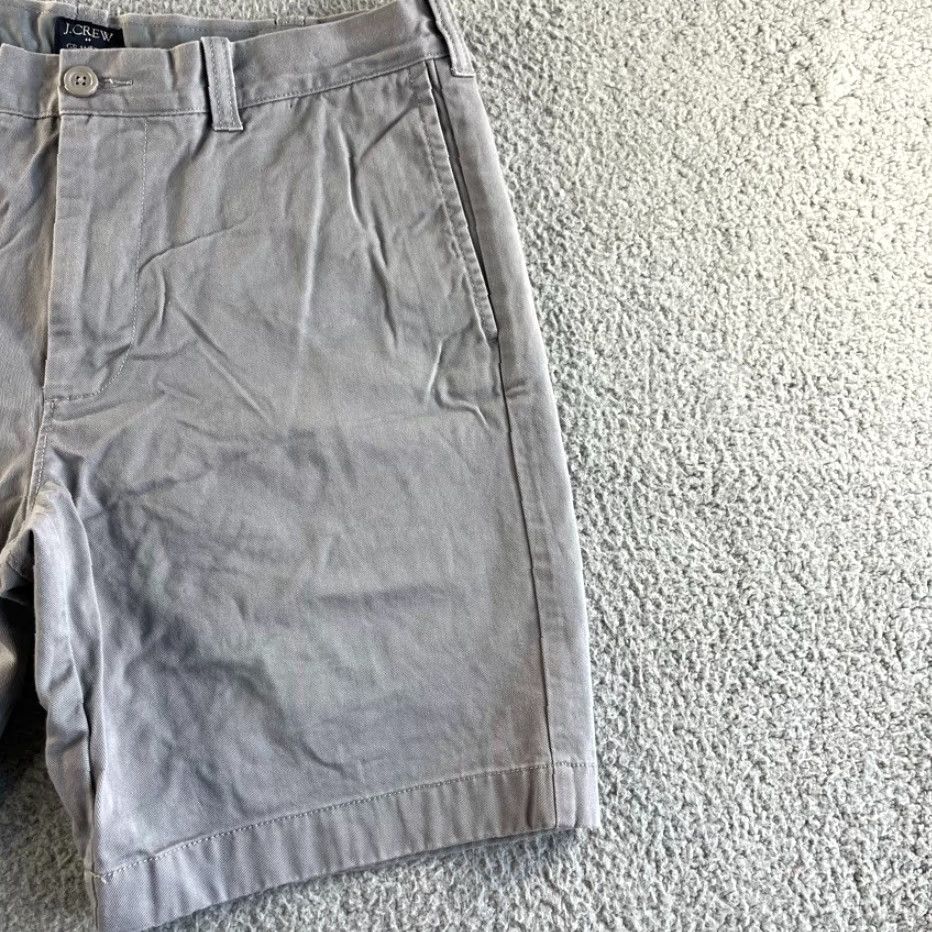 J.Crew J. Crew Gramercy Shorts Mens 34 Gray Chino Flat Front Twill Outdoor Beach 9" Inseam Size US 34 / EU 50 - 5 Thumbnail