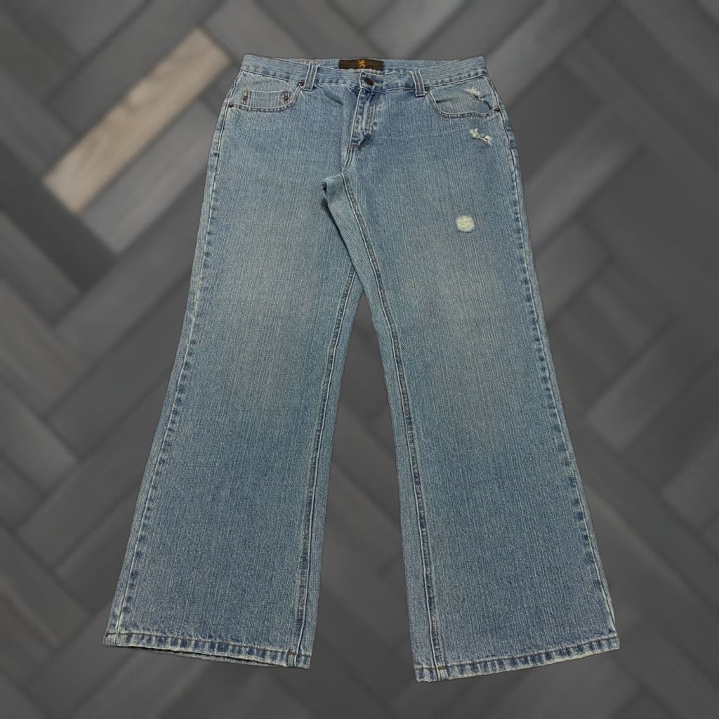 Vintage Rampage Jeans Bootcut Womens Size 36 Blue Mid Rise Distressed (Regular) 31 Inseam Denim 100% Cotton Logo Pocket Spring Summer Fall Winter Womens Size 25" / US 0 / IT 36 - 1 Thumbnail