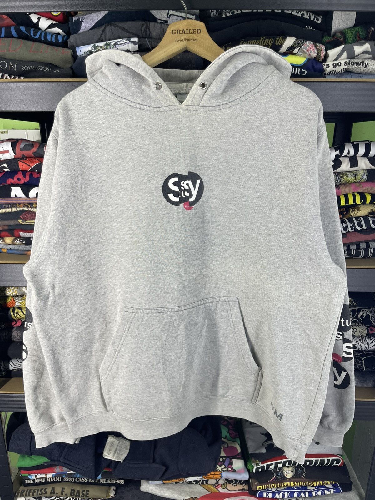 Stussy Vintage 90's Stussy GM Hoodie Grey Size US L / EU 52-54 / 3 - 7 Thumbnail