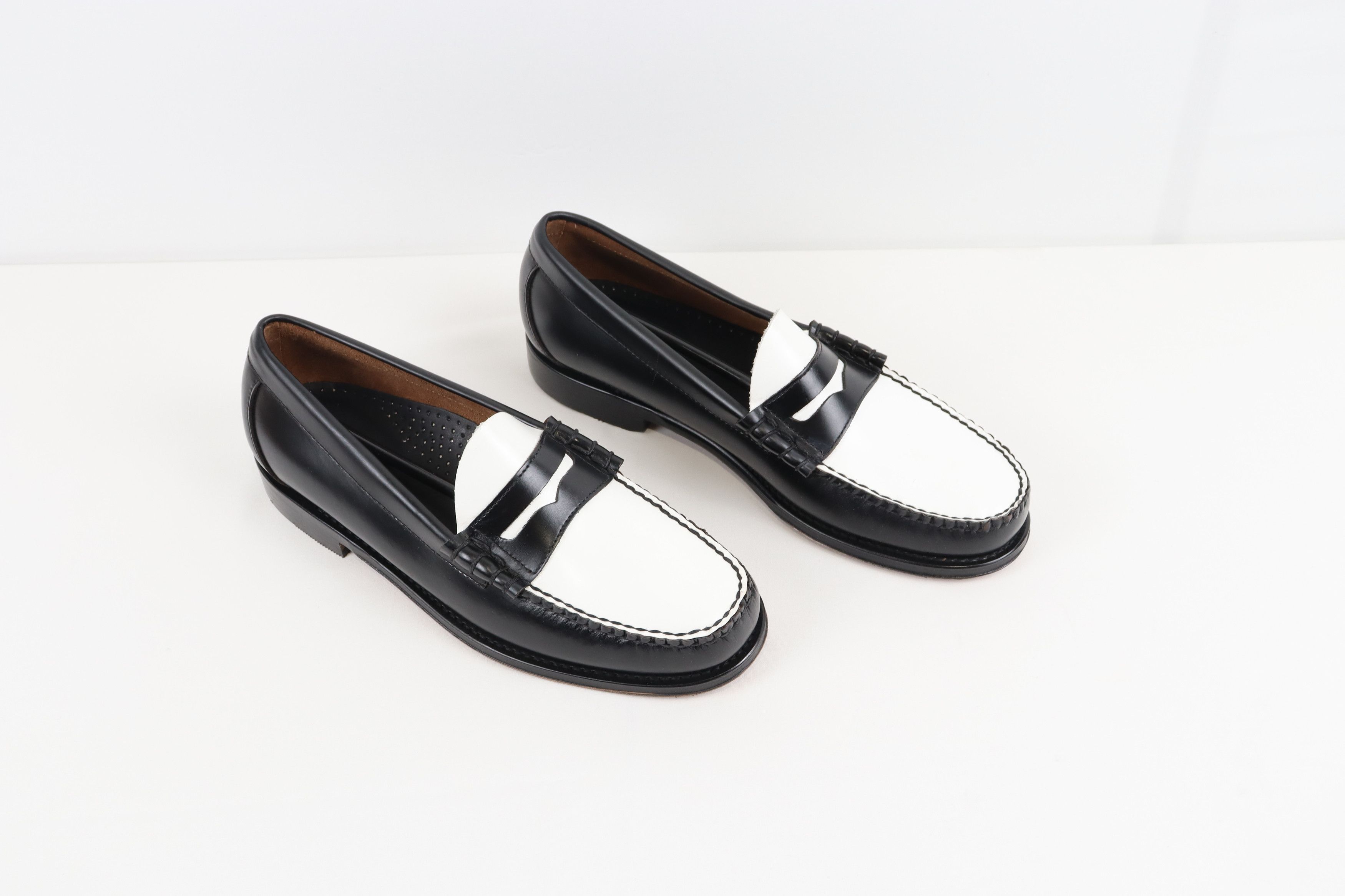 G.H. Bass & Co. o1rshd Weejun Larson Penny Moccasins in Black / White Size US 11.5 / EU 44-45 - 9 Thumbnail