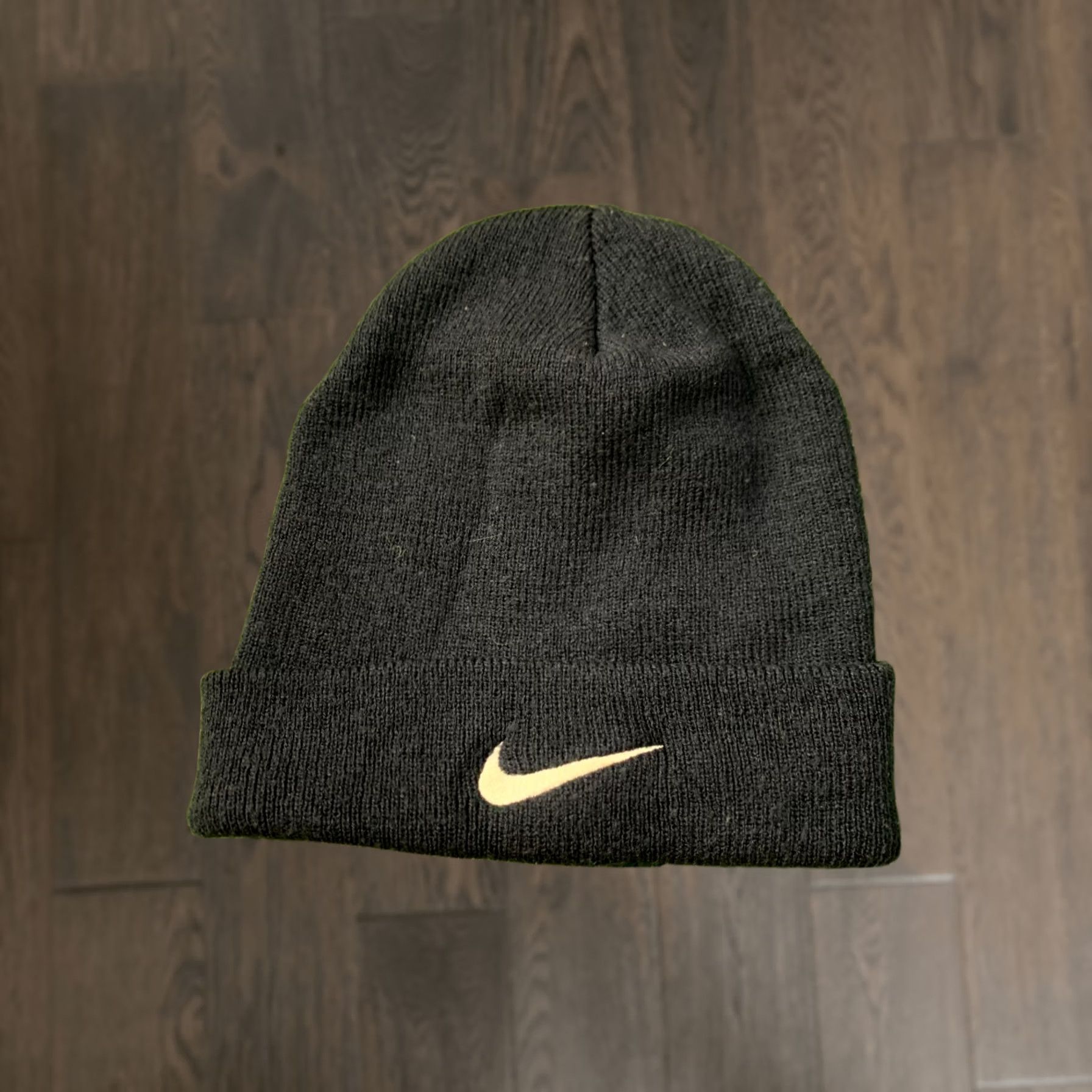Nike VINTAGE Nike Hat Mens One Size Black 100% Acrylic Casual Winter 2001 Size ONE SIZE - 1 Thumbnail