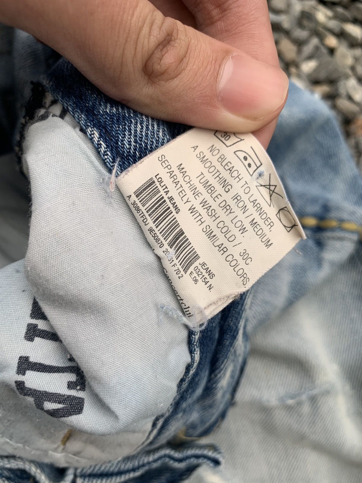 If Six Was Nine Lolita Concert Club Faded & Rusty Distressed Denim Size US 28 / EU 44 - 21 Thumbnail