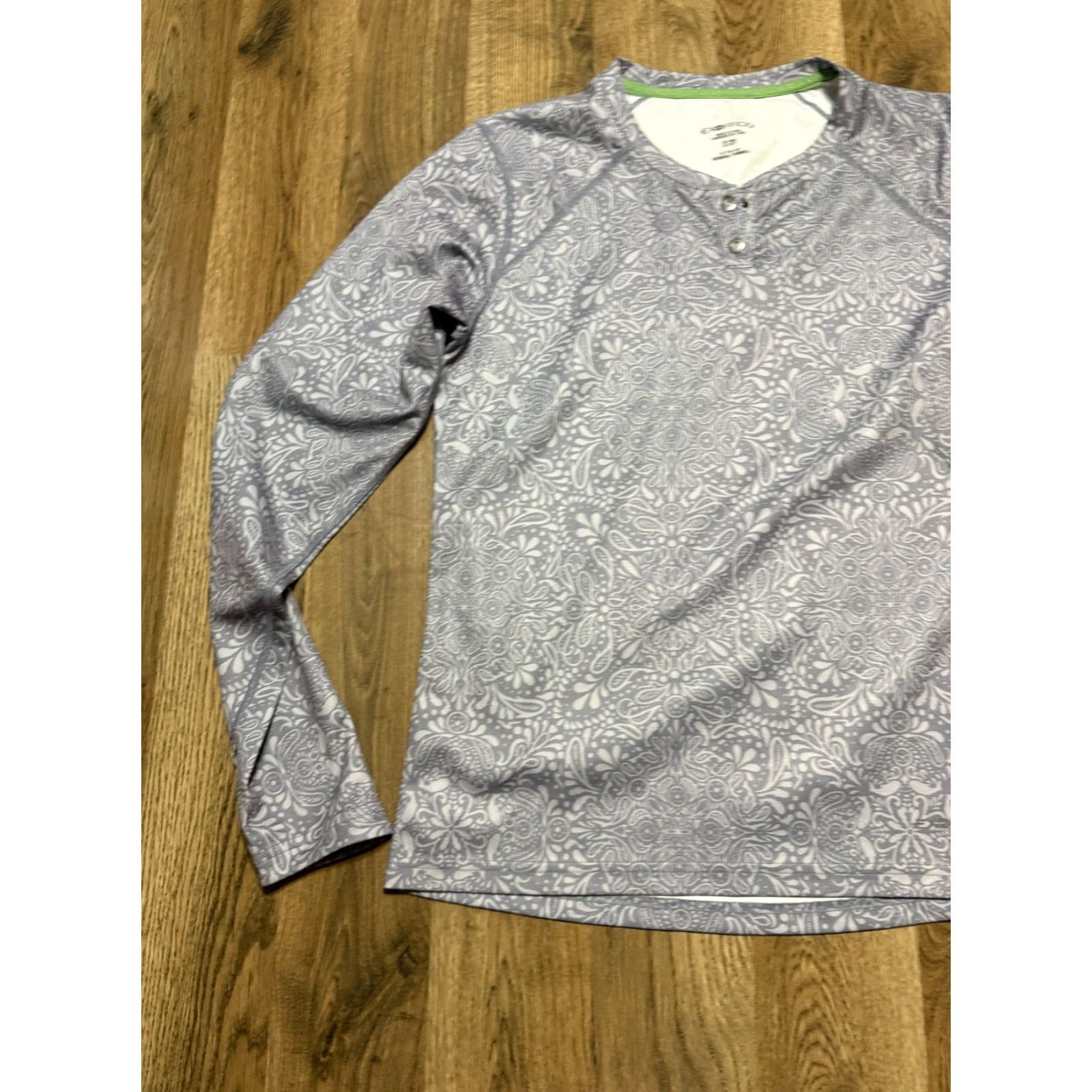 ExOfficio Exofficio Shirt Women's Small Gray Long Sleeve 3/4 Button Athletic Wear Size S / US 4 / IT 40 - 3 Thumbnail
