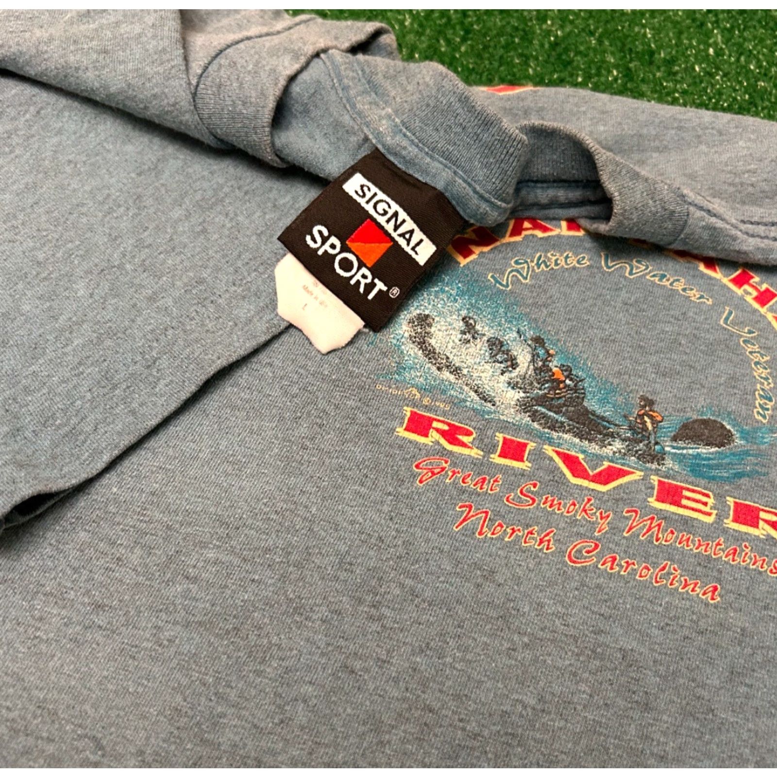 Vintage VINTAGE 90s NORTH CAROLINA SMOKEY MOUNTAINS NANTAHALA RIVER RAFTING VTG SHIRT L Shirt Mens Blue 90s Outdoor Size US L / EU 52-54 / 3 - 3 Thumbnail