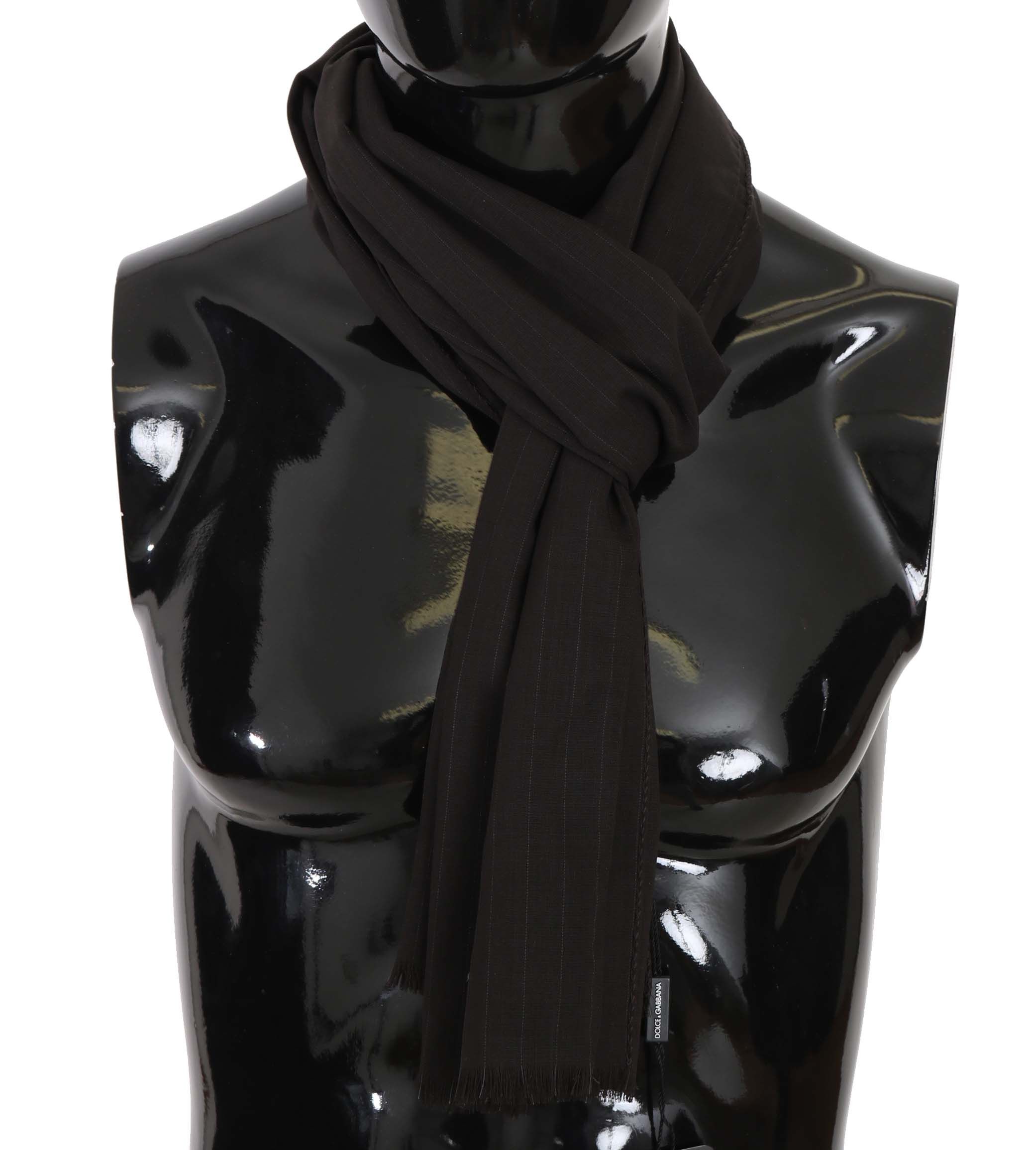 Dolce & Gabbana Elegant Striped Wool Men's Men's Scarf Size ONE SIZE - 1 Thumbnail