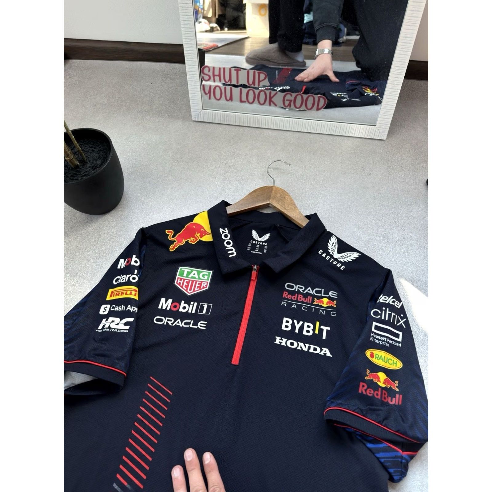 Castore Castore Red Bull Racing Polo Shirt 2XL Men Blue Jersey F1 Racing Car Sports Size US XXL / EU 58 / 5 - 7 Thumbnail