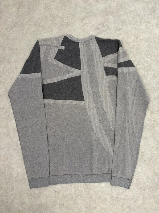 Marithe + Francois Girbaud 1990s Marithé + François Girbaud Grey Geometric Crewneck Sweater Size US S / EU 44-46 / 1 - 6 Thumbnail