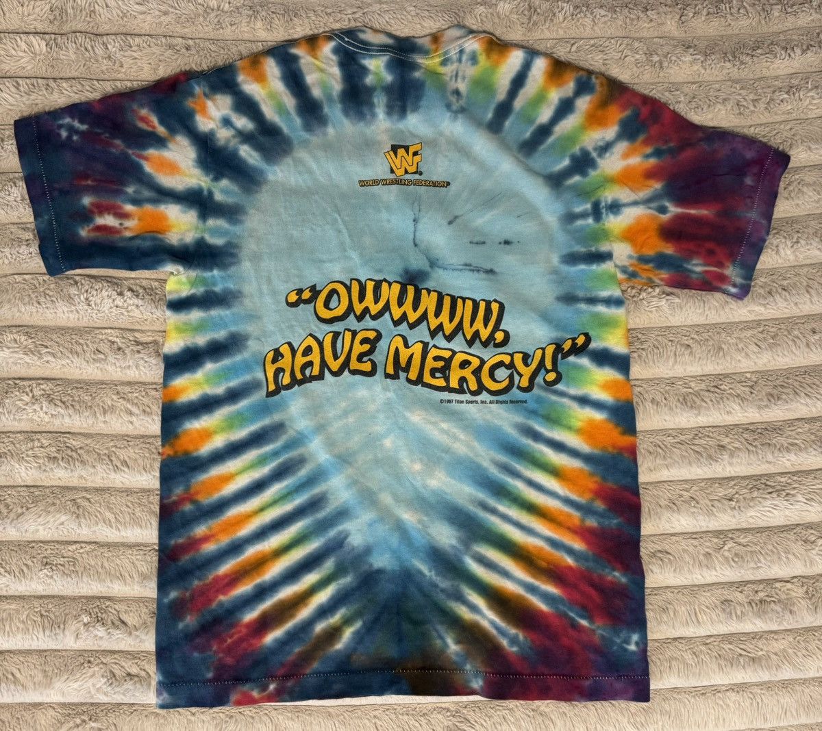 WWF 1997 RARE vintage DUDE LOVE ❤️‍🔥 MANKIND wrestling tee tie-dye Size US M / EU 48-50 / 2 - 3 Thumbnail