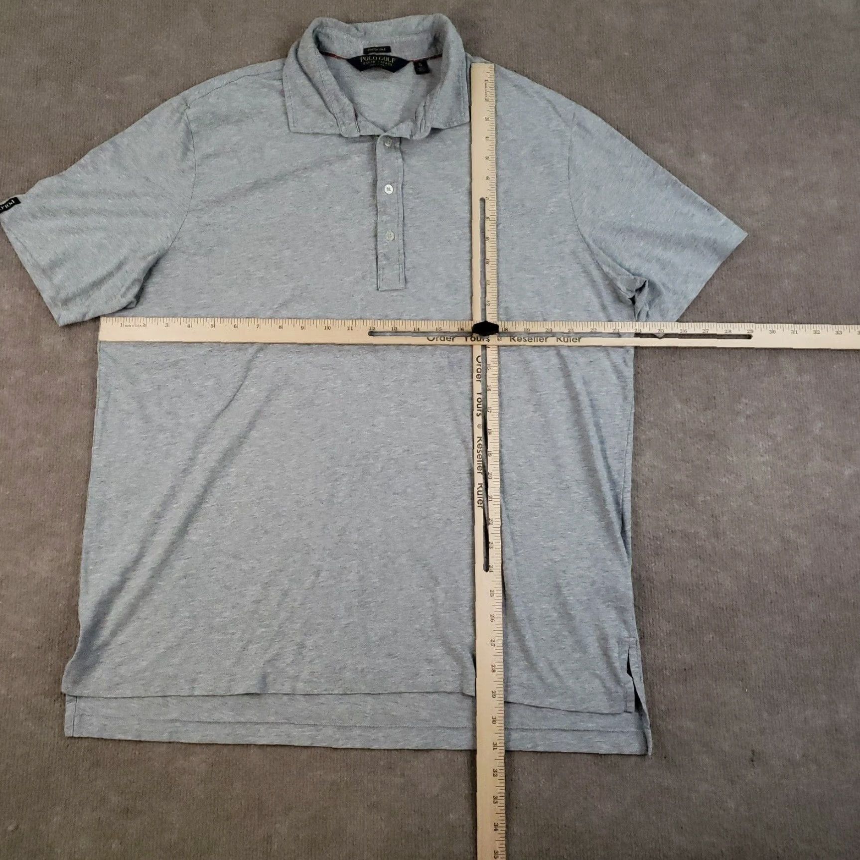 Ralph Lauren Polo Ralph Lauren Mens Golf Shirt XL Extra Large Gray Short Sleeve Casual Stretch Size US XL / EU 56 / 4 - 2 Thumbnail