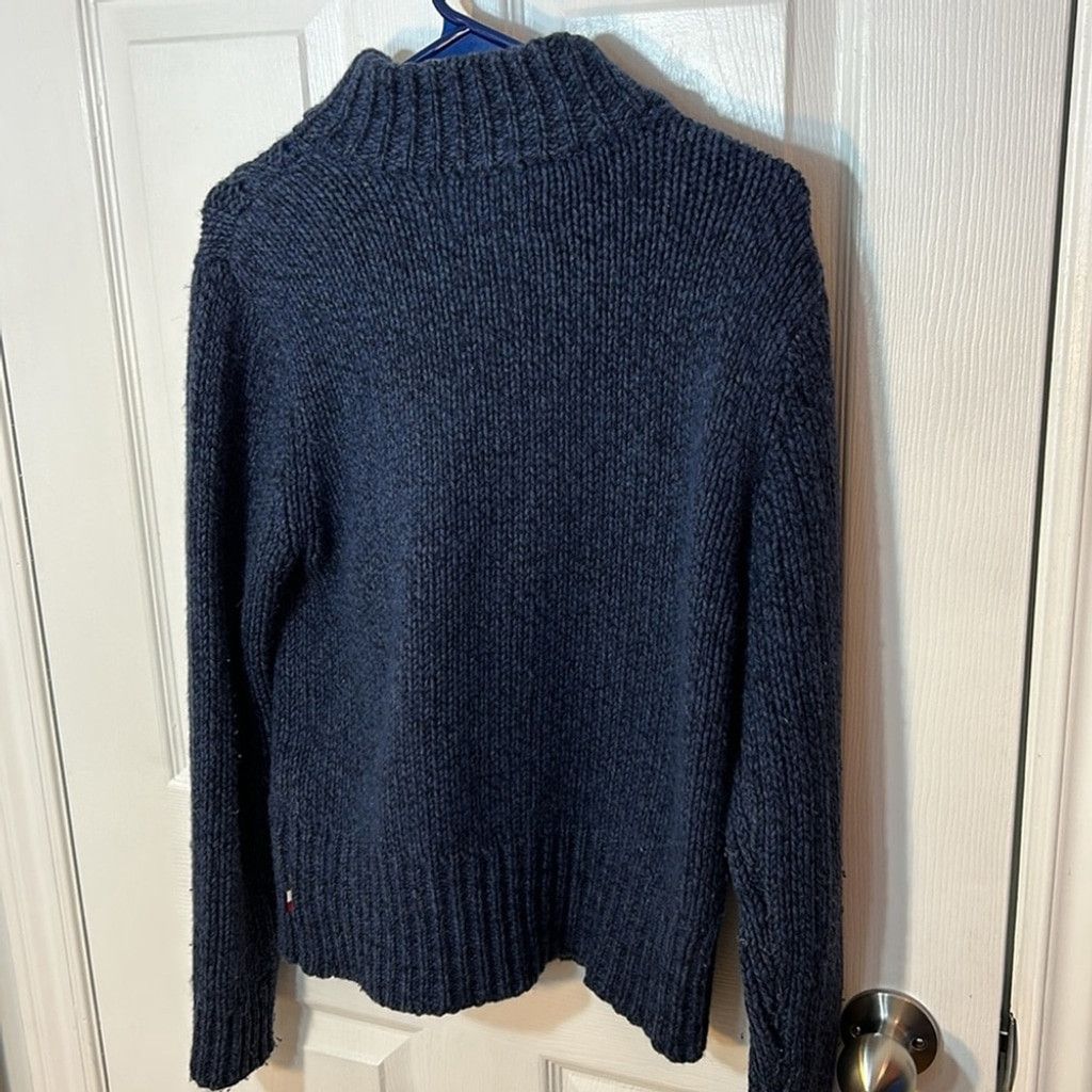 Tommy Hilfiger Tommy Hilfiger angora and lambswool blue zip Sweater large Size L / US 10 / IT 46 - 9 Thumbnail