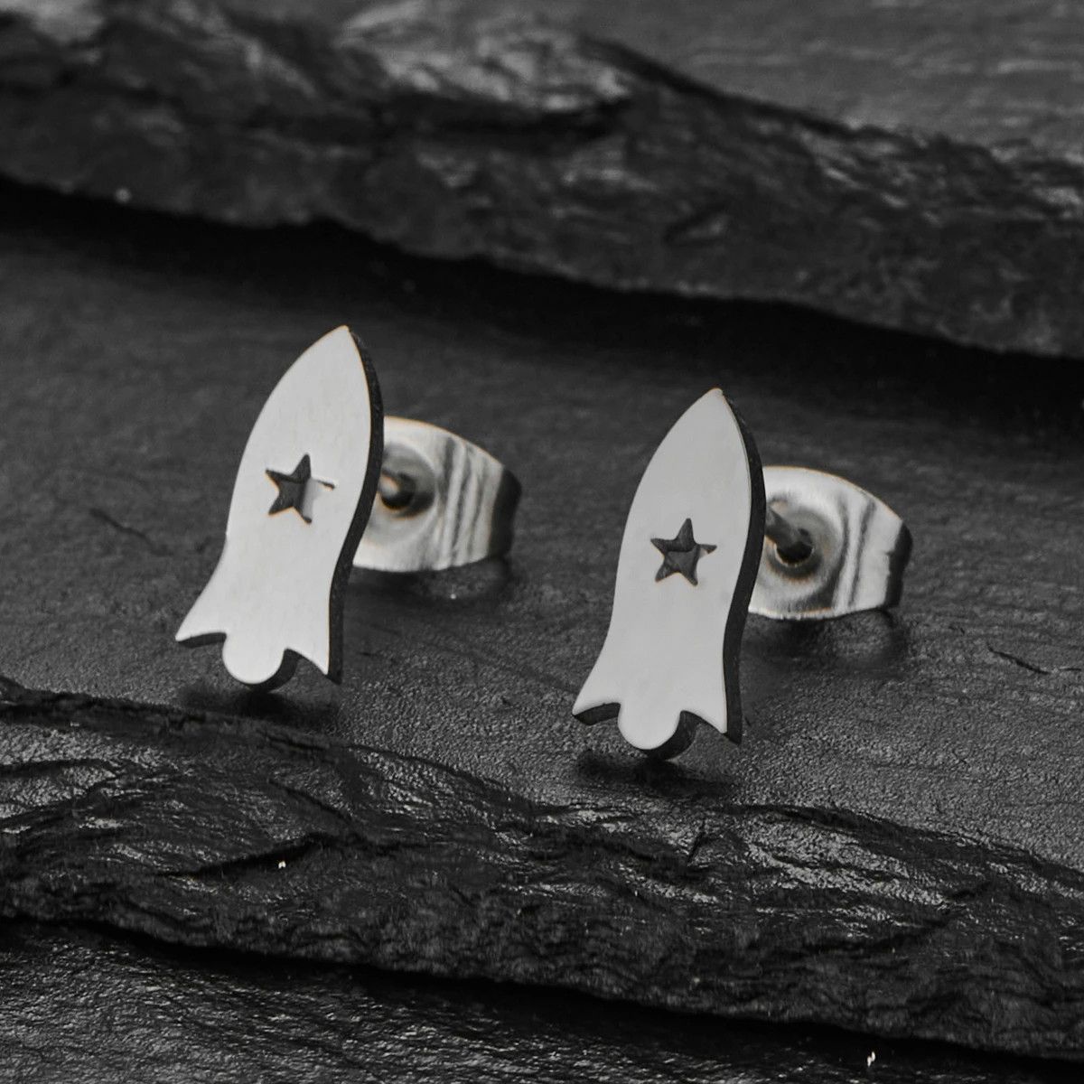 Jewelry Mini Rocket Stud Earrings Charm Earring Gift Size ONE SIZE - 1 Thumbnail