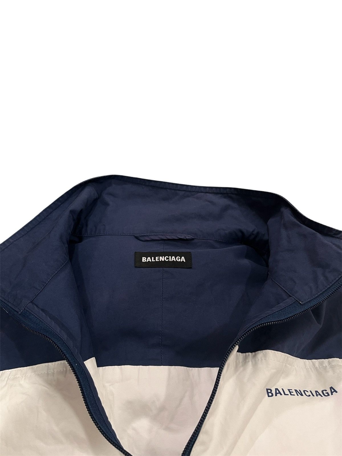 Balenciaga 🛎️Need gone🛎️ Balenciaga Blue White Zip-up Jacket Size US XL / EU 56 / 4 - 6 Thumbnail