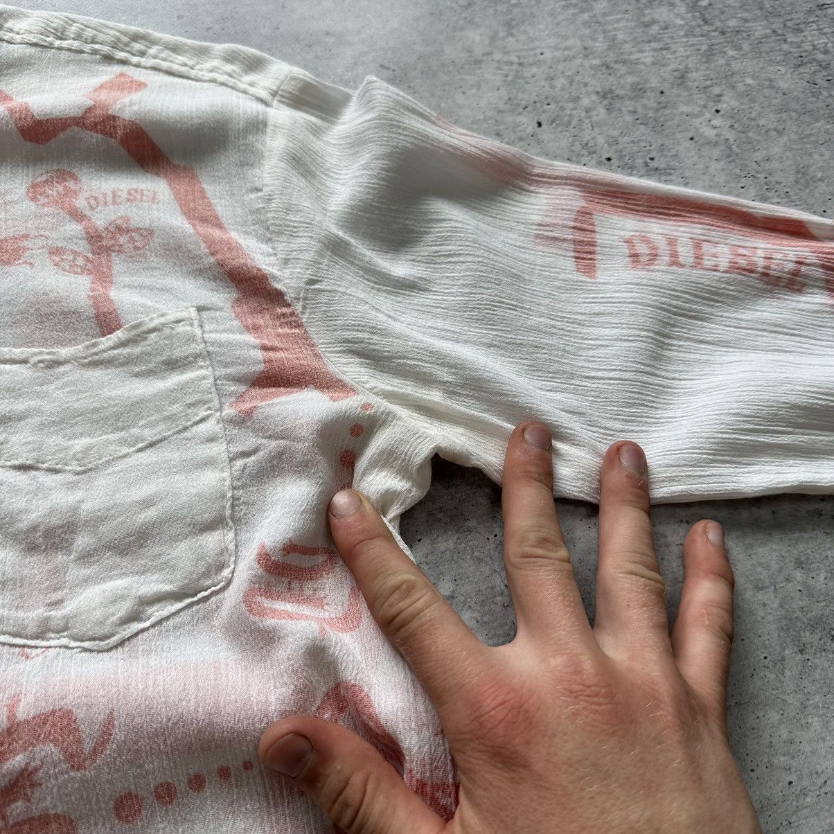 Diesel Vintage Diesel Inside Out Avandgard Style Shirt White Size US M / EU 48-50 / 2 - 7 Thumbnail