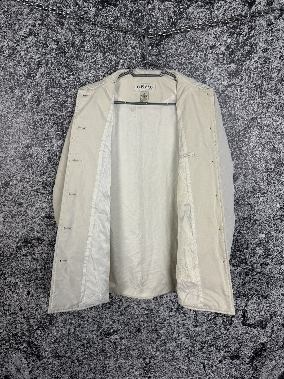 Orvis Women’s Orvis Quilted Jacket Cream Coat Button Up Size M Size M / US 6-8 / IT 42-44 - 7 Thumbnail