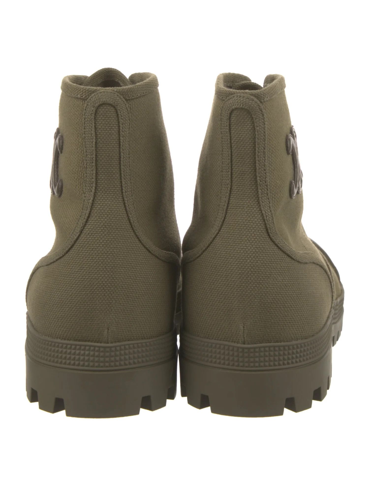 Celine o1bcso1str0924 Patapans Lace Up Boot Triomphe Patch Canvas Size US 8 / IT 38 - 2 Thumbnail