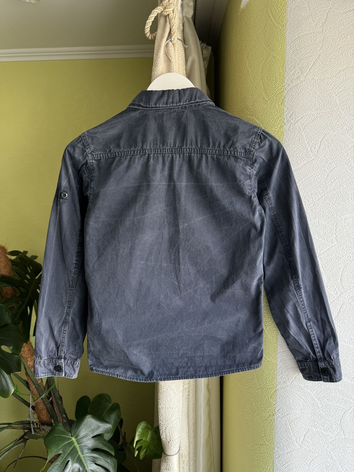 Stone Island Stone Island Junior Stone Wash Cotton Grey Zip Overshirt 10Y Size US XXS / EU 40 - 3 Thumbnail