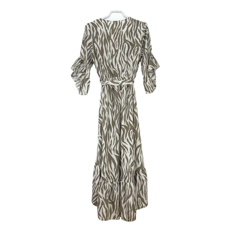 Other APRICOT NWOT Zebra Print Flowy Midi Maxi White Green Dress S Size XXS / US 00 / IT 34 - 8 Thumbnail